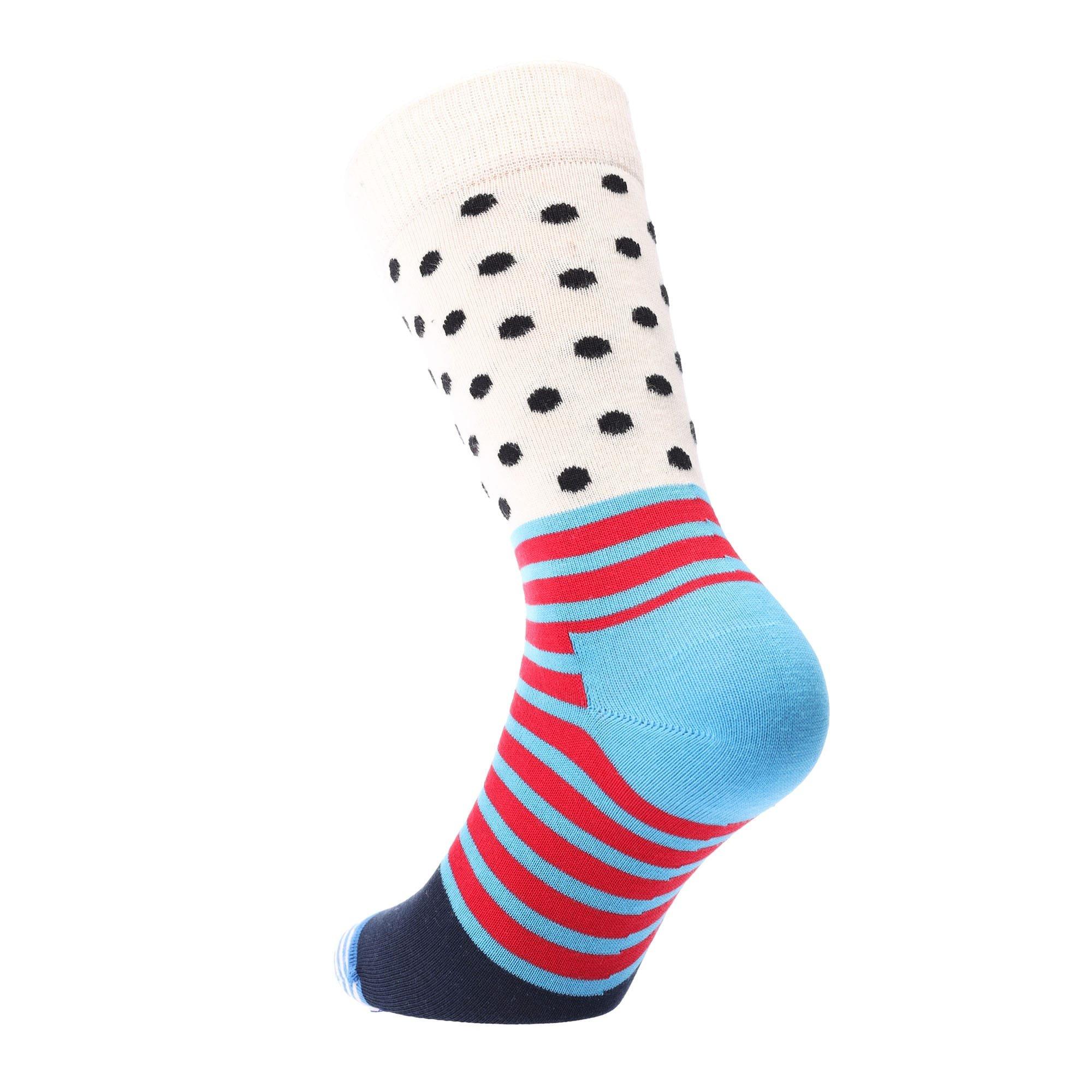 Grey - Happy Socks - Stripe and Dot Socks - 2