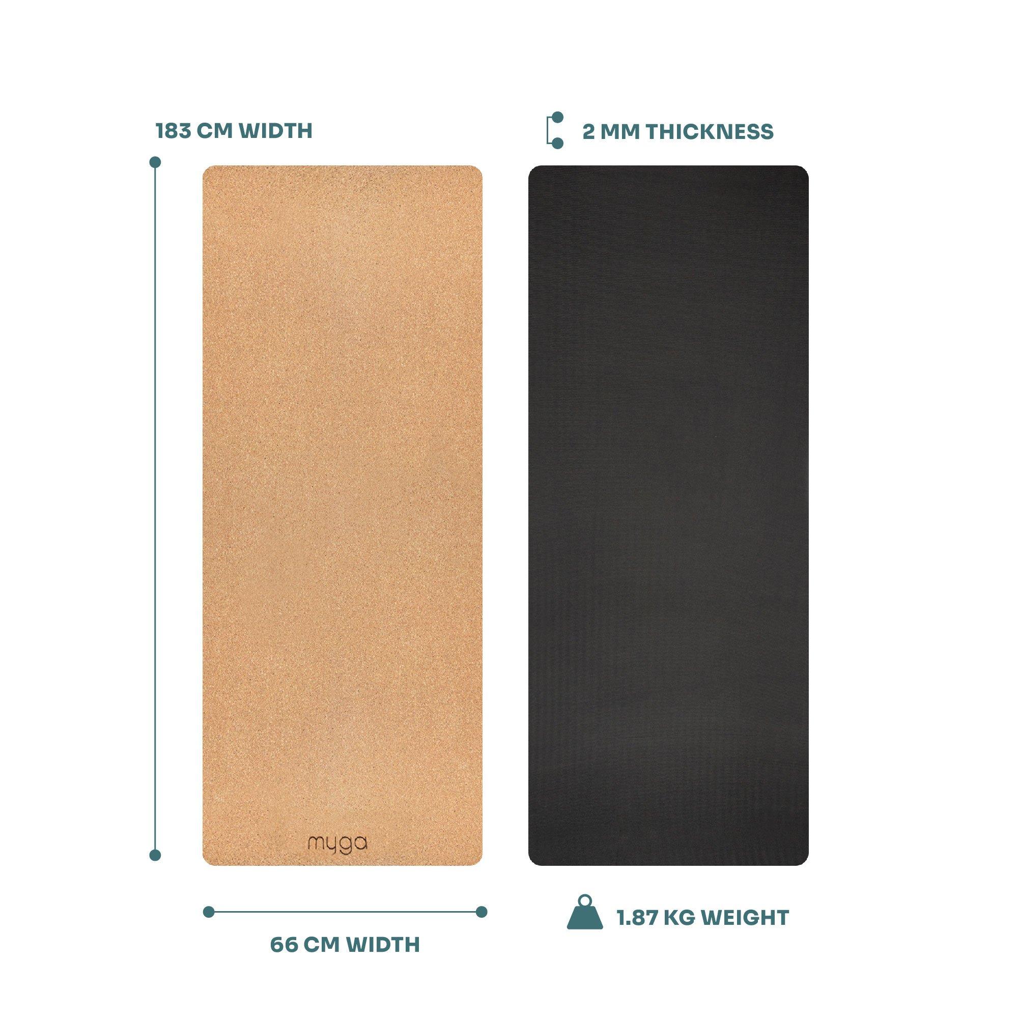 Brown - Myga - Cork Yoga Mat - 5