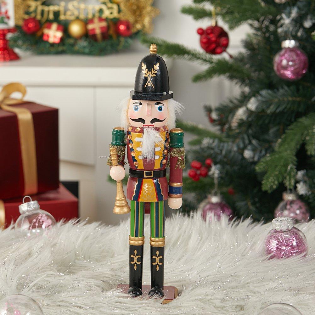 Multi - LIFE IDEAS - Wooden Nutcracker Soldier Ornament - 2