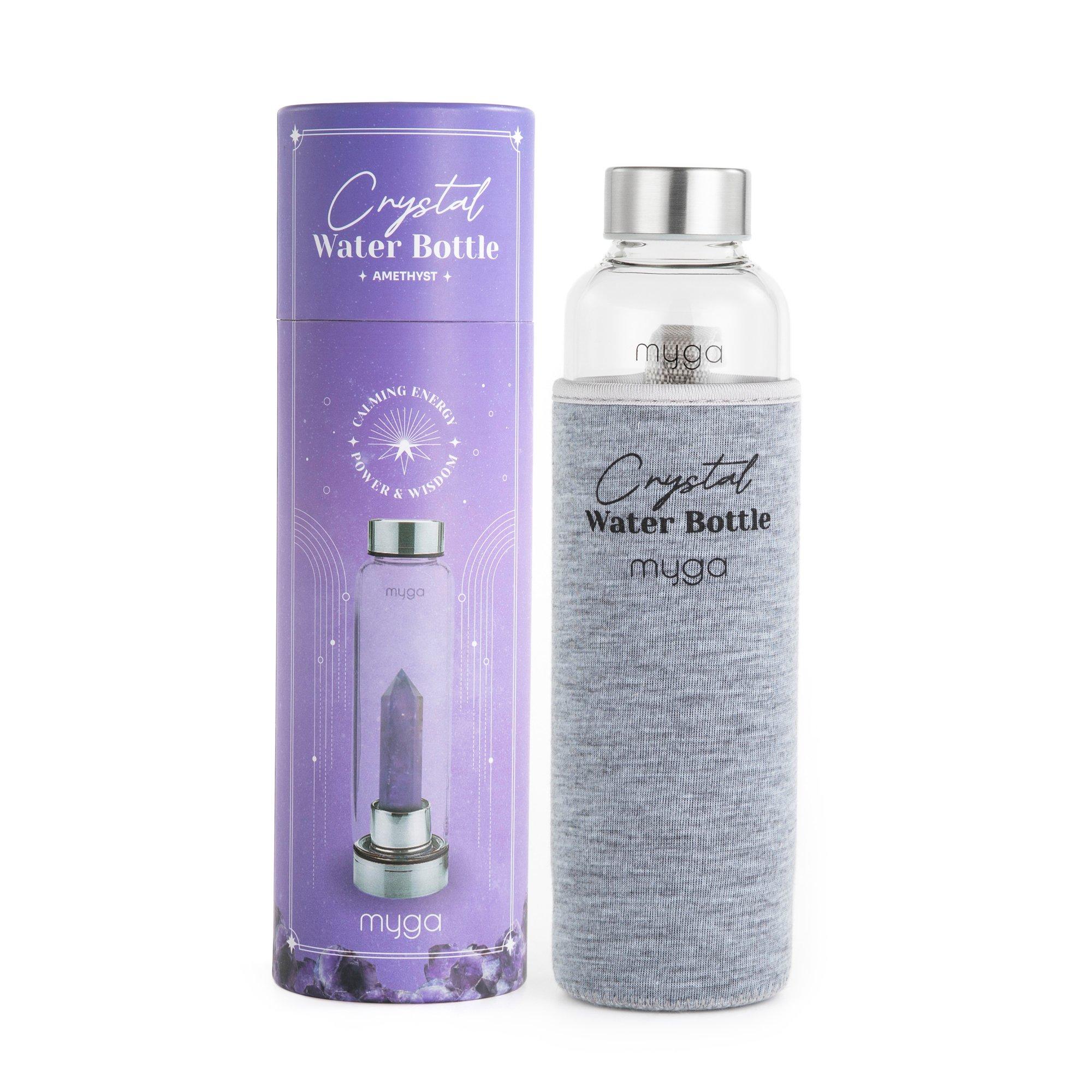Myga  Crystal Water Bottle - Amethyst