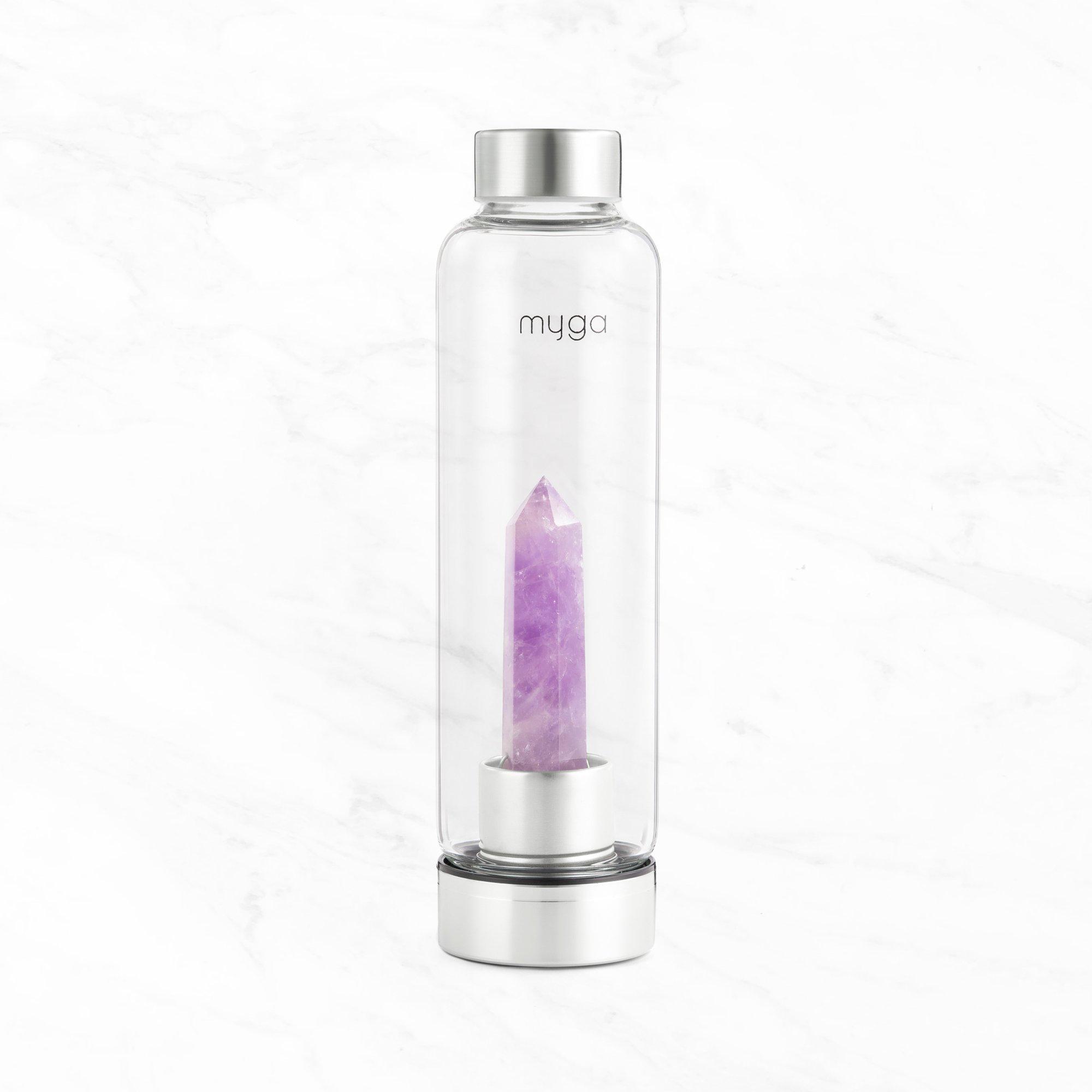 Amethyst - Myga - Myga Crystal Water Bottle - Amethyst - 3