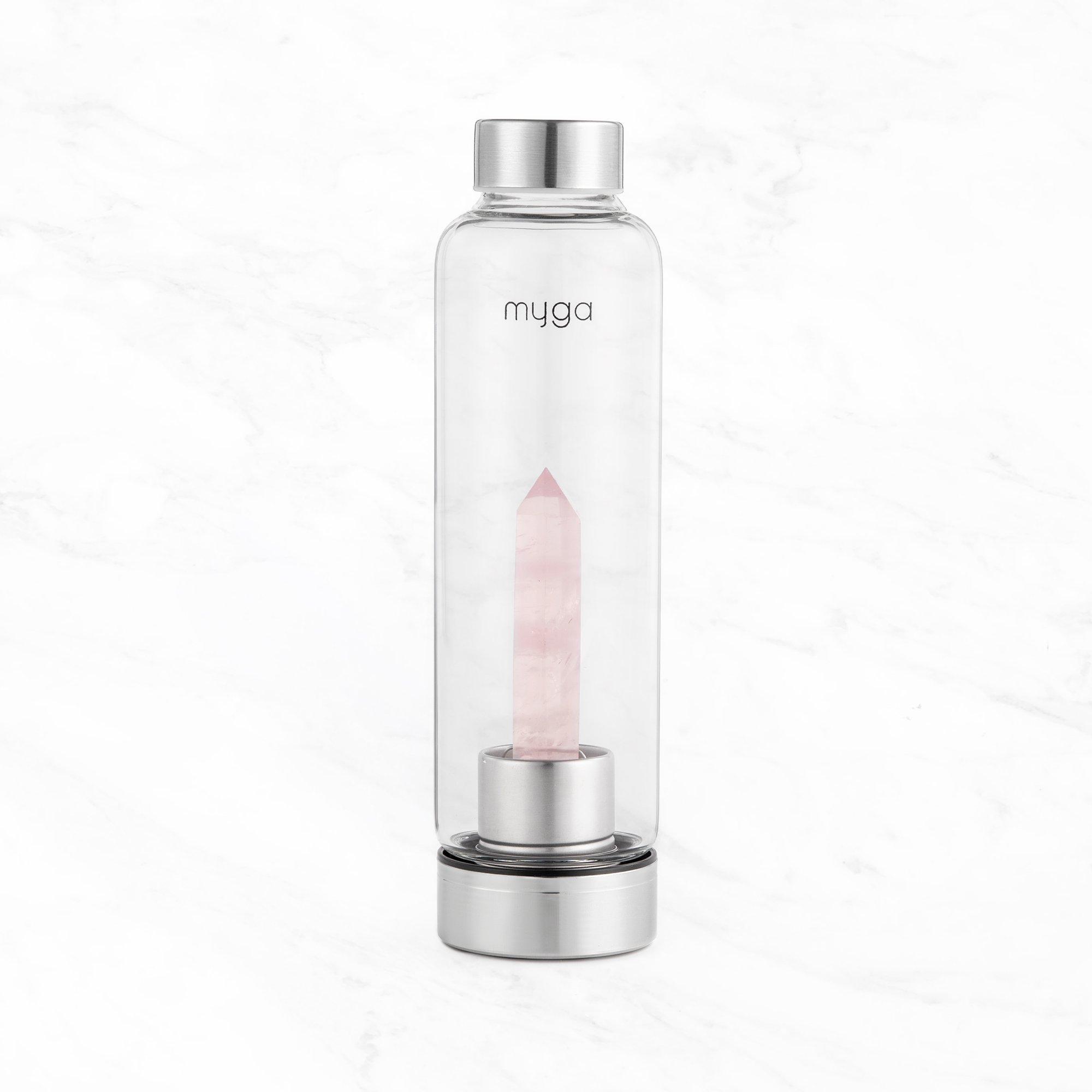 Rose Quartz - Myga - Myga Crystal Water Bottle - Rose Quartz - 3
