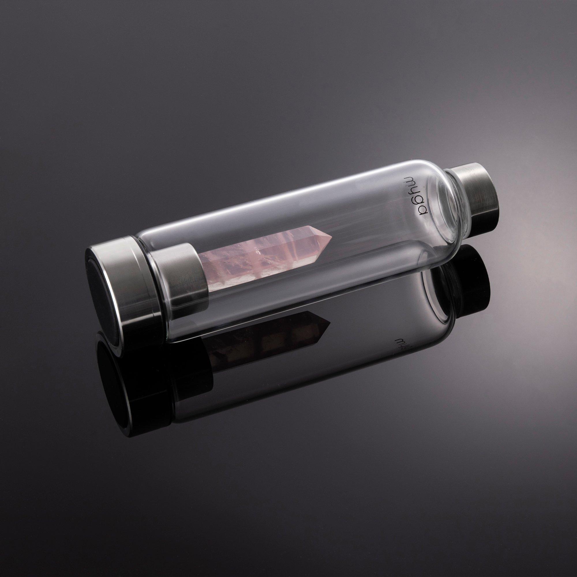 Rose Quartz - Myga - Myga Crystal Water Bottle - Rose Quartz - 5