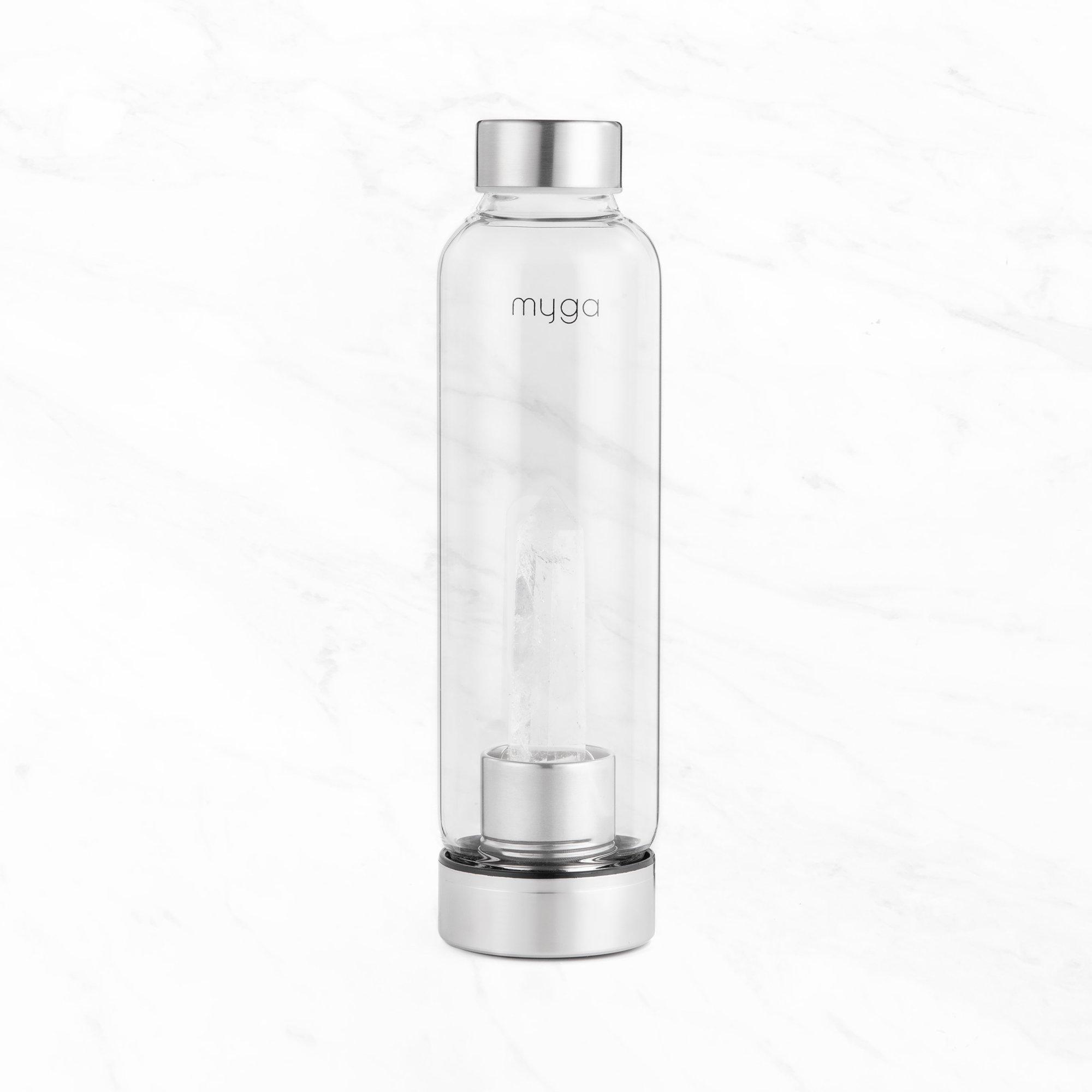Clear Quartz - Myga - Myga Crystal Water Bottle - Clear Quartz - 3
