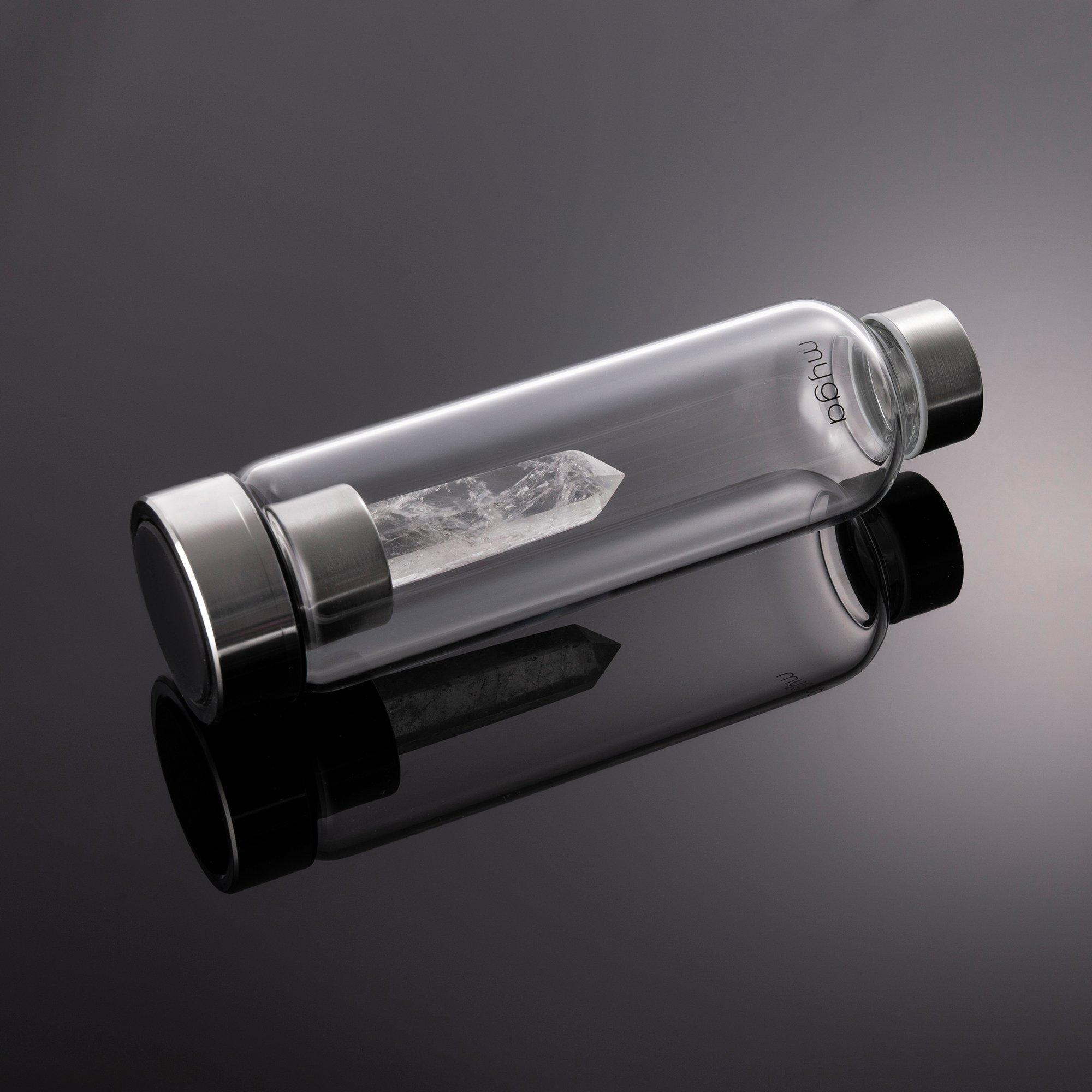Clear Quartz - Myga - Myga Crystal Water Bottle - Clear Quartz - 5