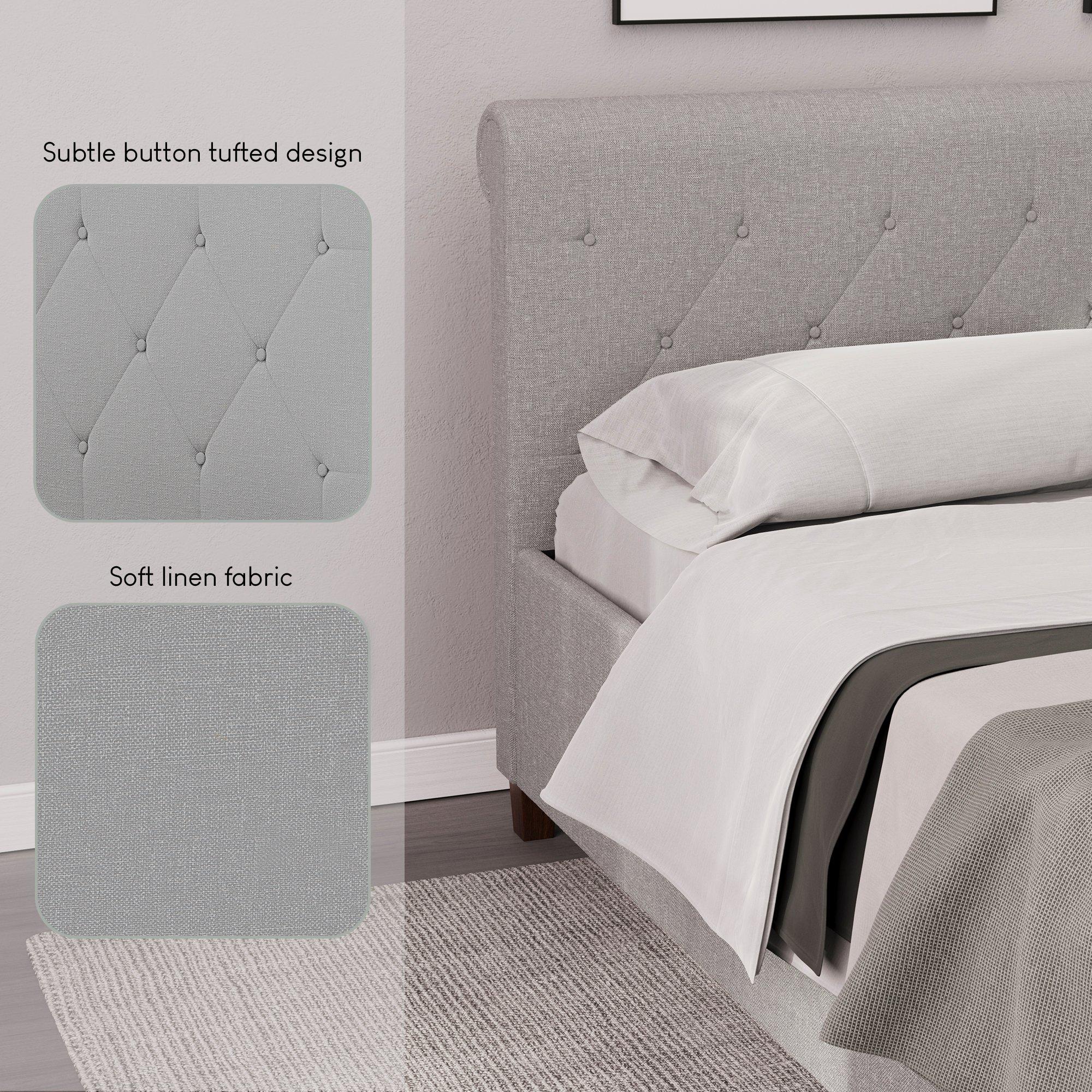 Light Grey Line - Lassic - Vittorio King Size Bed & Mattress Set - 4