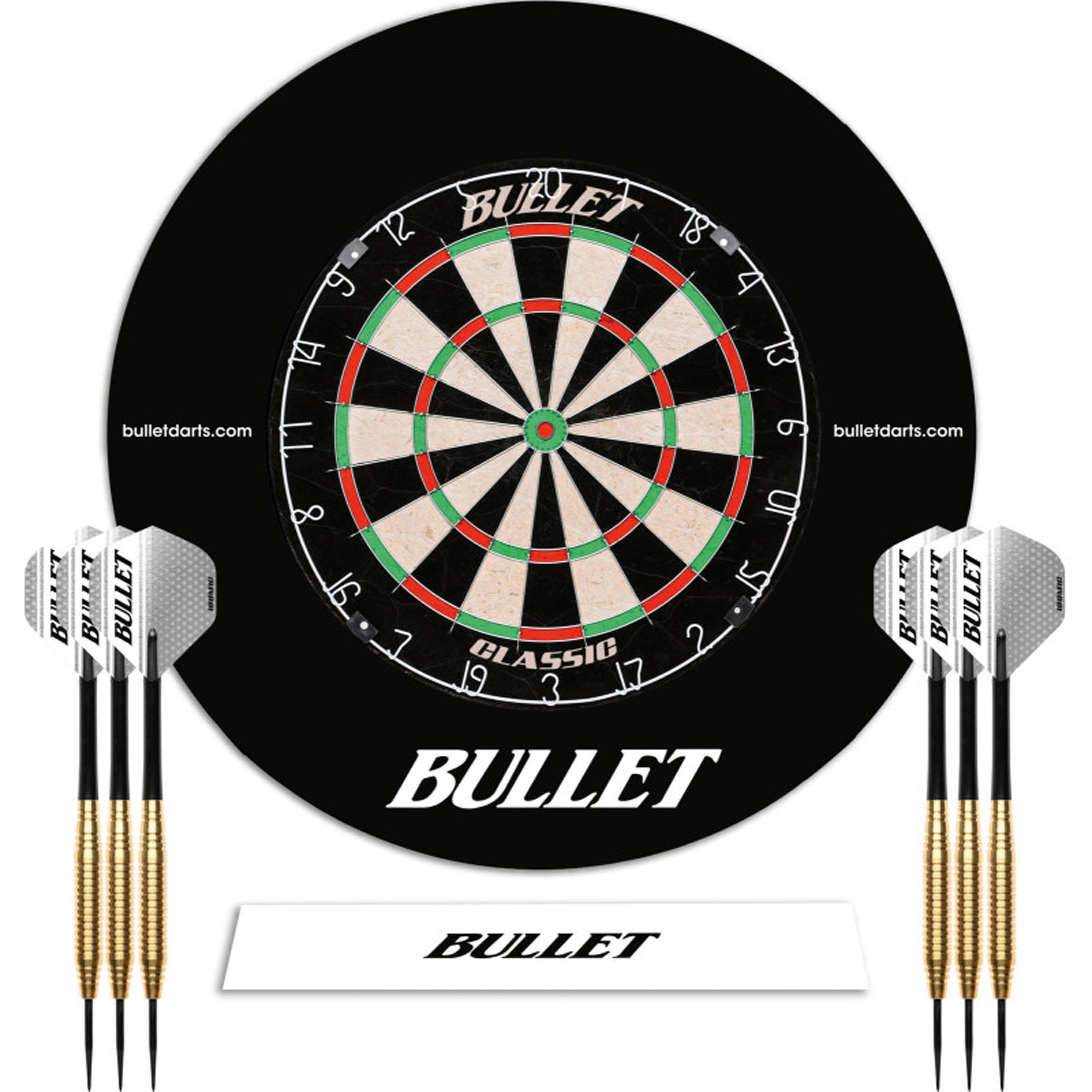 Black - Bullet - Darts Tournament Set With Surround - 1