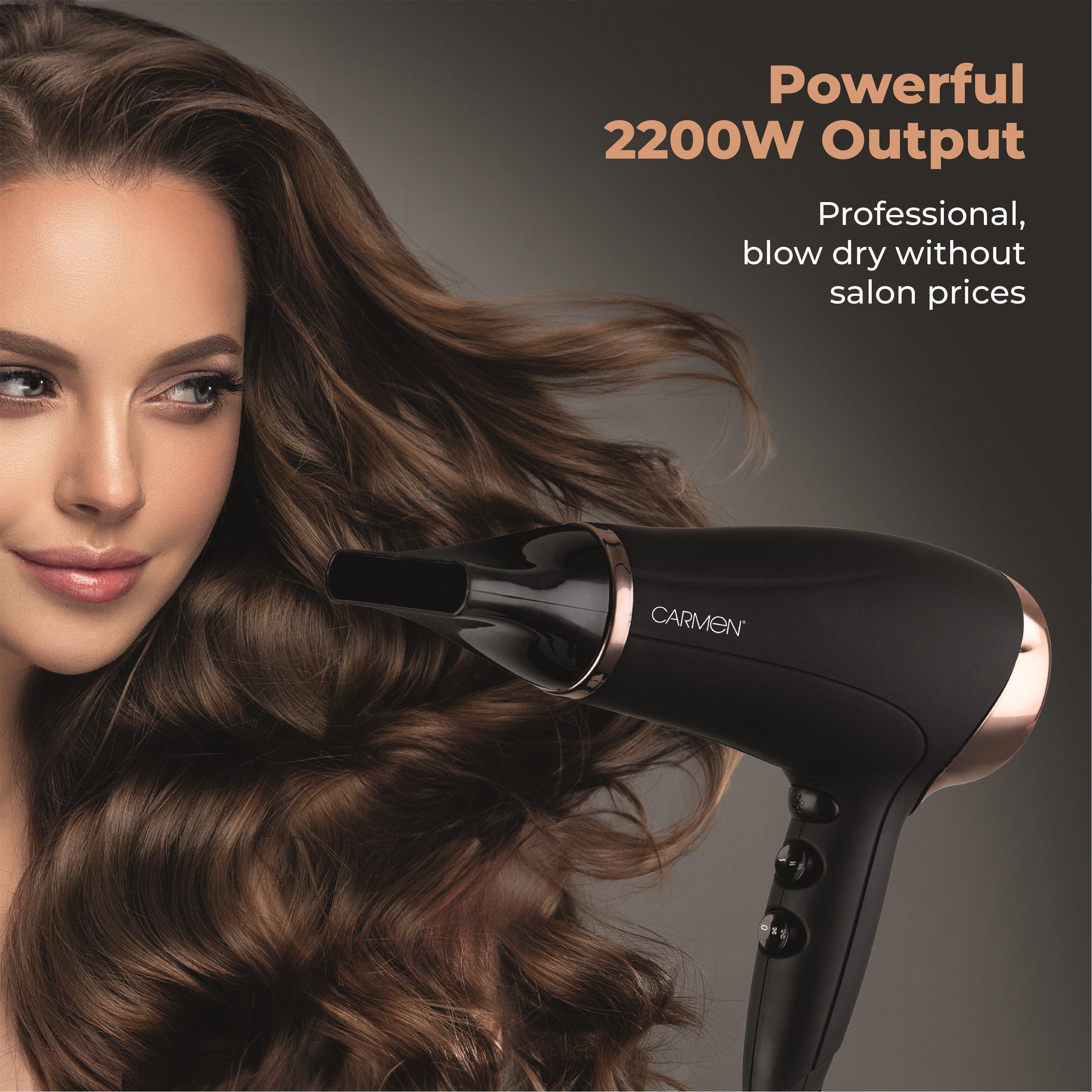 Black - Carmen - Noir II 2200W Hair Dryer Black and Copper - 3