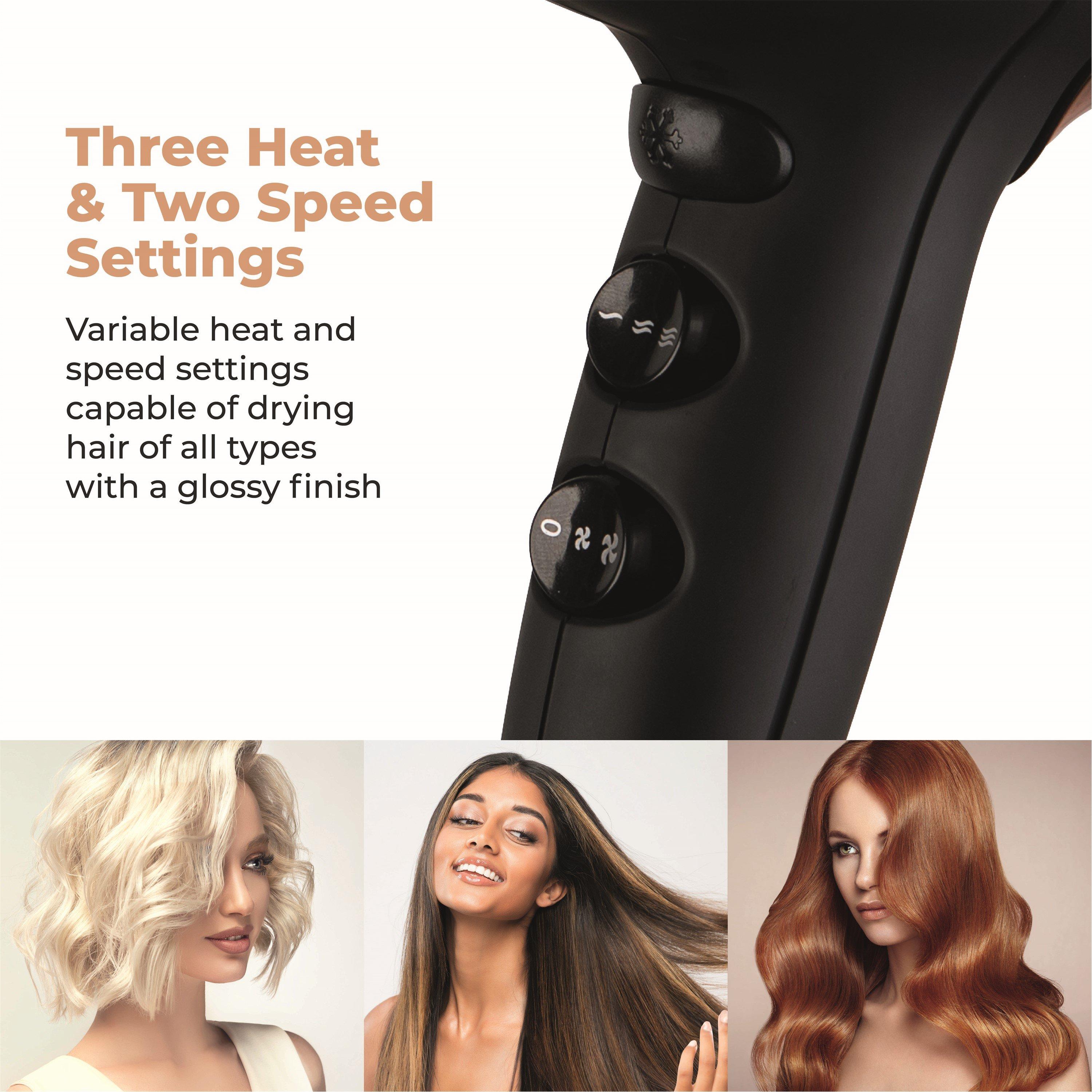 Black - Carmen - Noir II 2200W Hair Dryer Black and Copper - 5