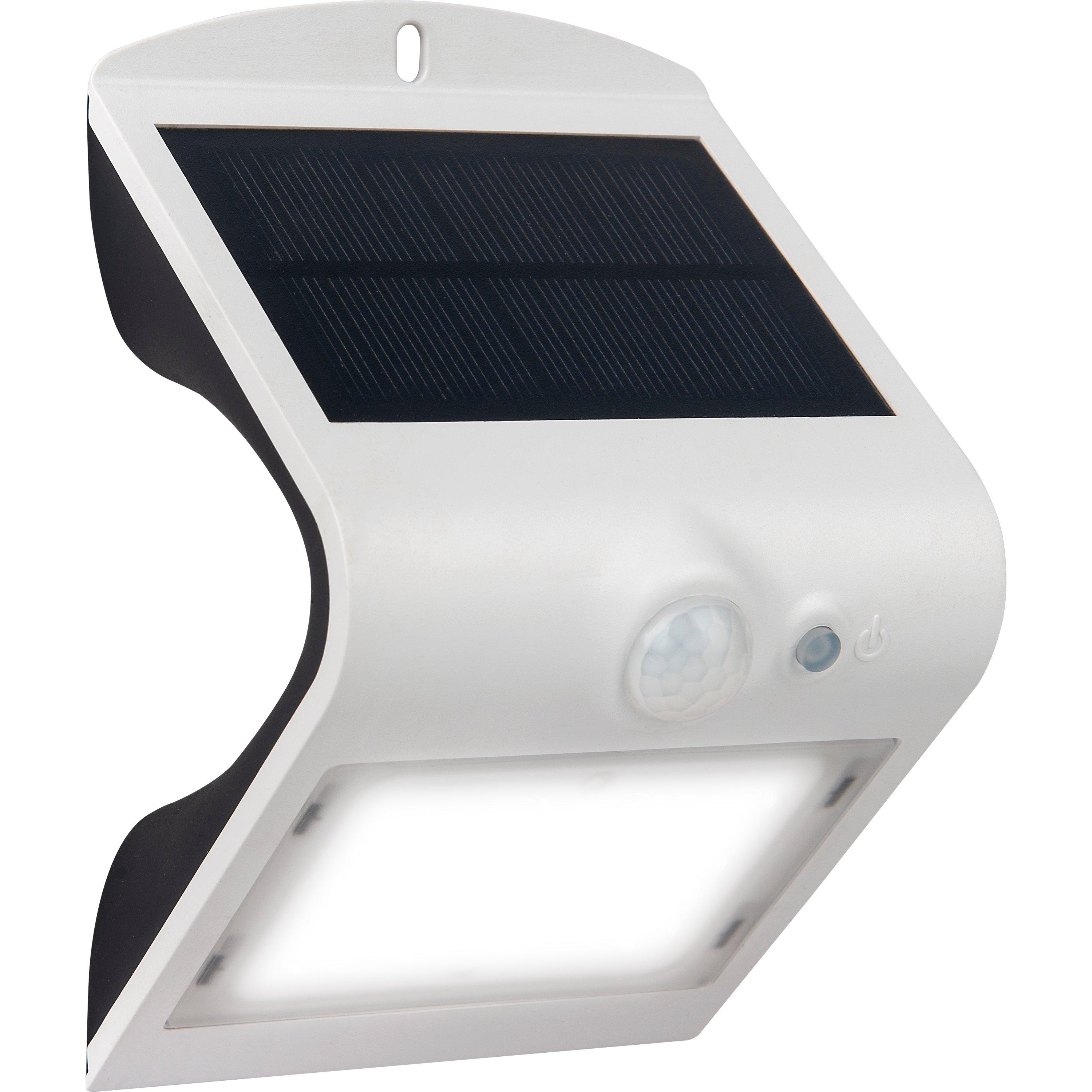 White - Luceco - LED Solar Guardian Wall Light with PIR - 4