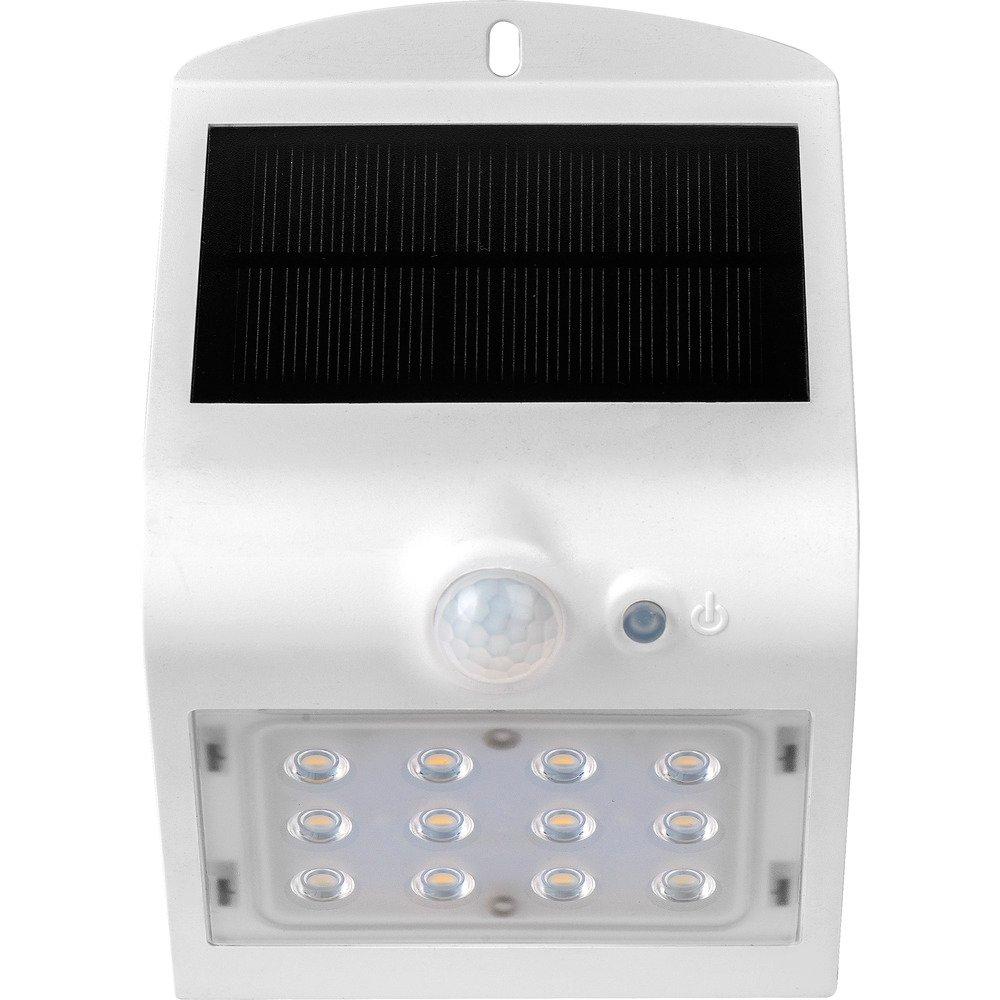 White - Luceco - LED Solar Guardian Wall Light with PIR - 5