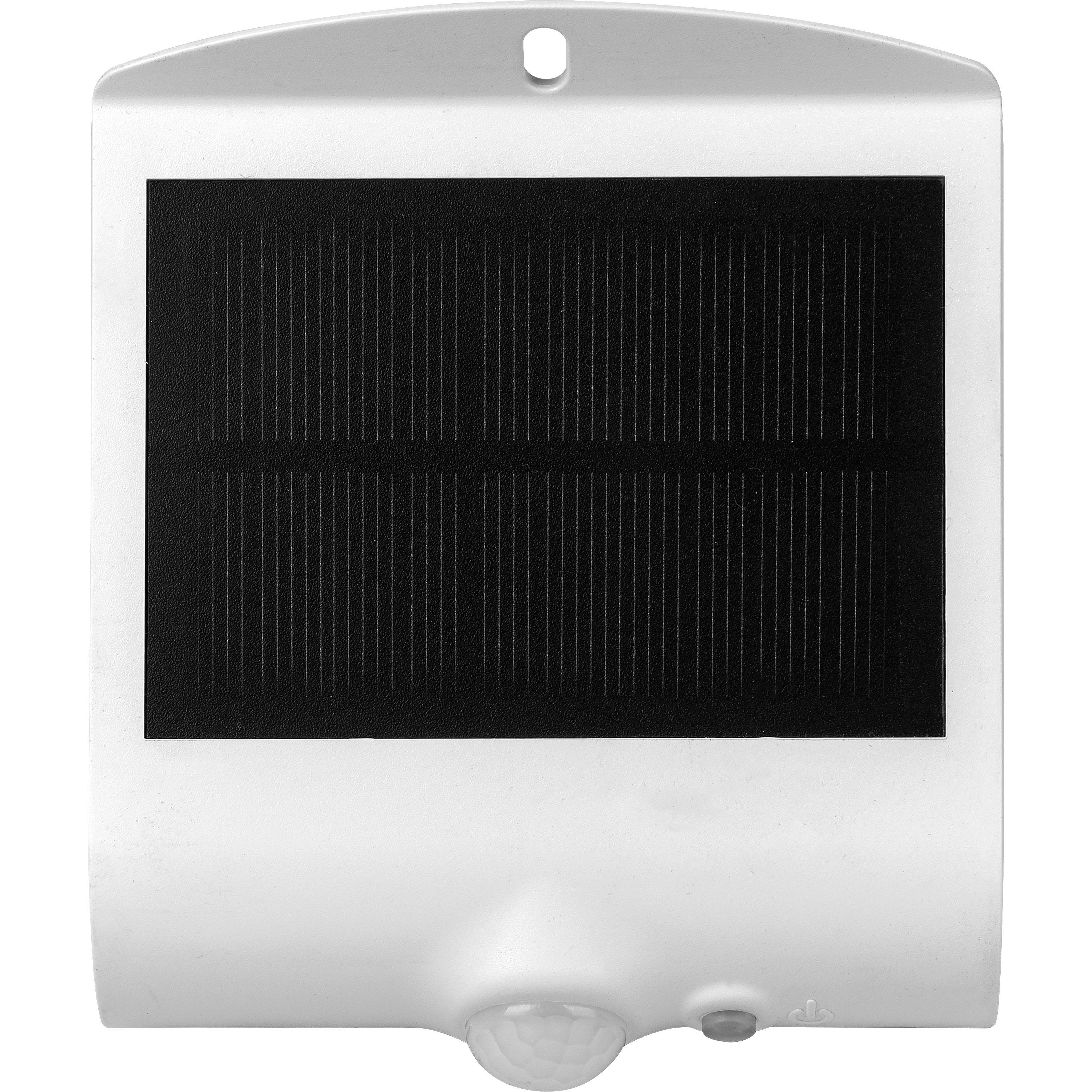 White - Luceco - LED Solar Guardian Wall Light with PIR - 6