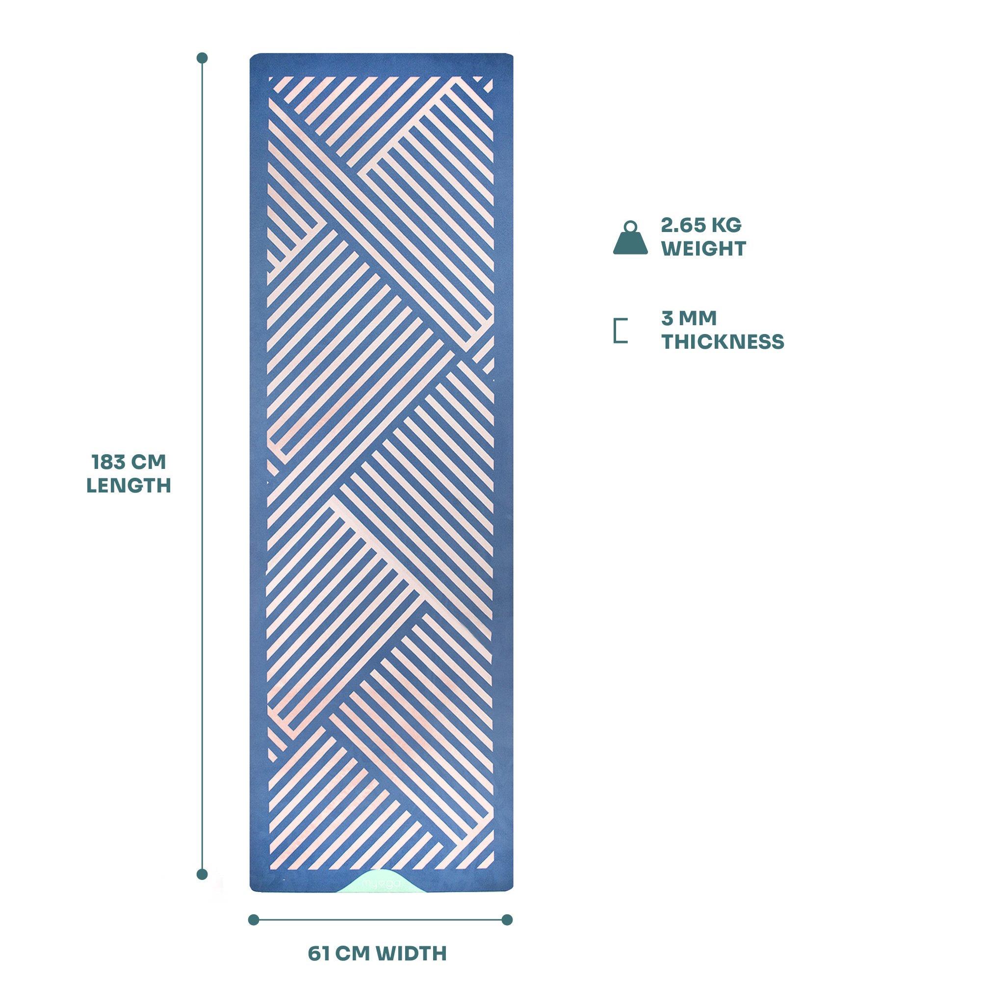 Blue - Myga - Myga Vegan Suede Yoga Mat - 5