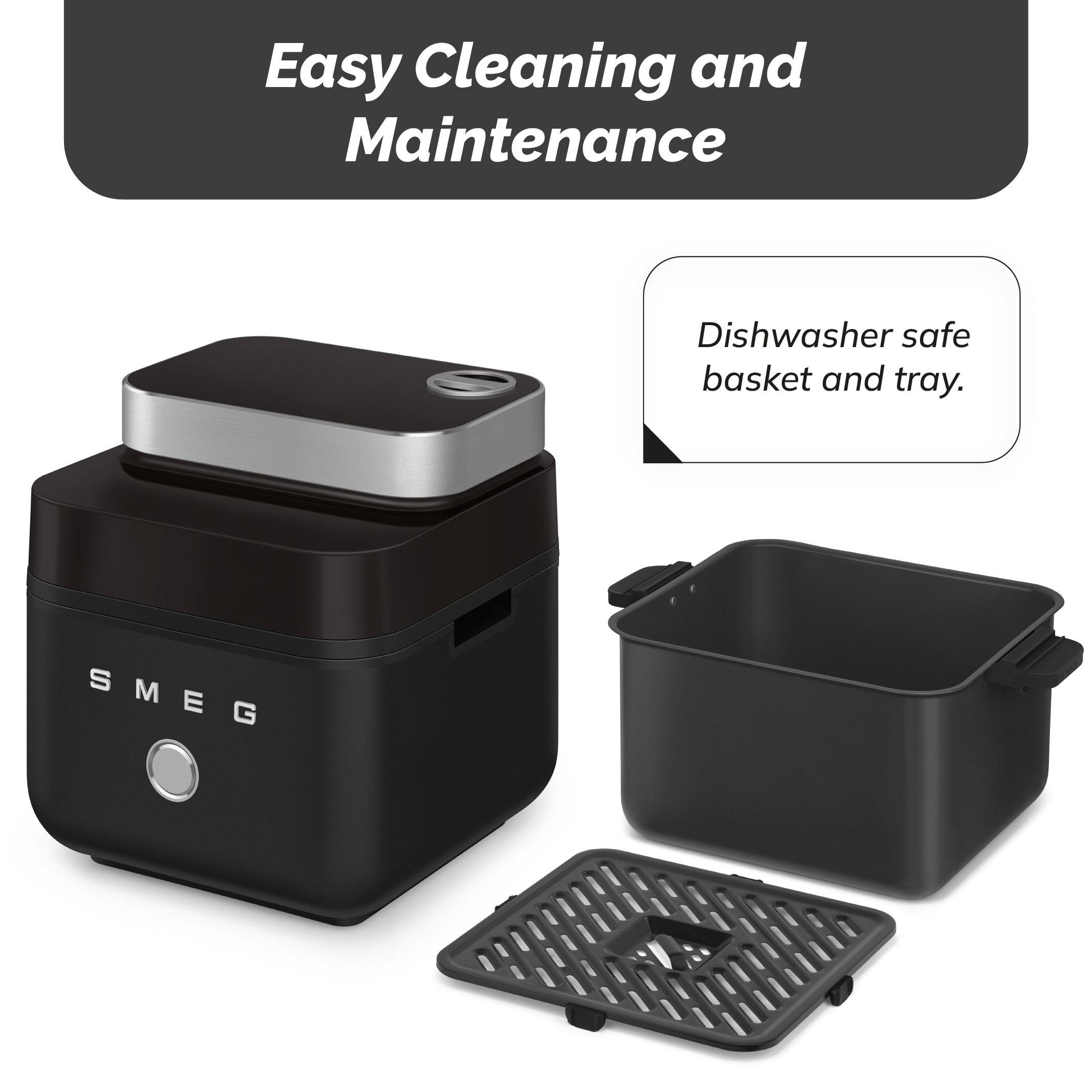 Matte Black - Smeg - Smeg Dual Flavour AirFryer  7 Automatic Programme - 8