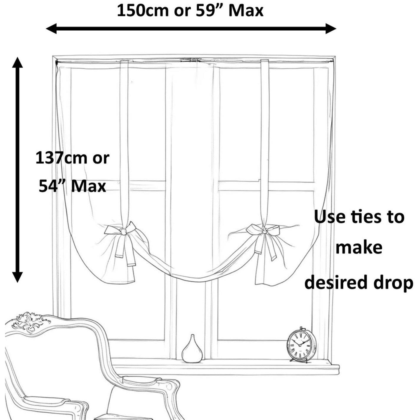 Cerise - Alan Symonds - Plain Voile Tie Up Blinds - 3