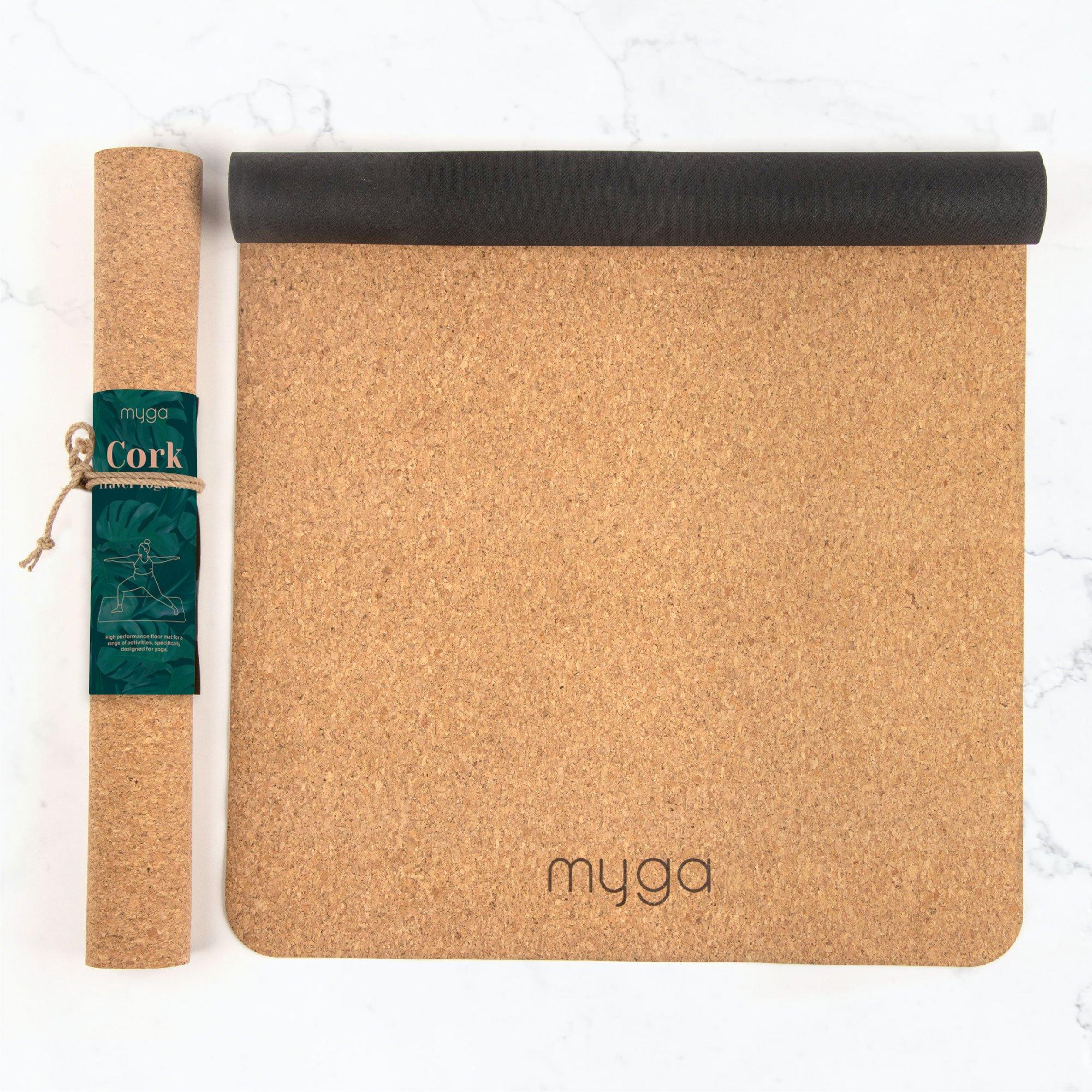 Blue - Myga - Myga Cork Yoga Mat Pair of Cork Blocks  Strap - 4