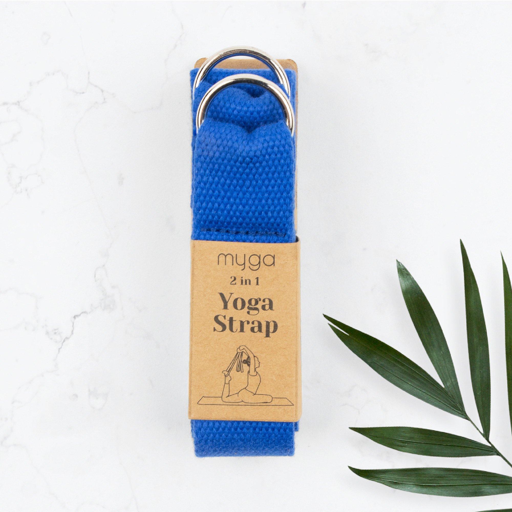 Blue - Myga - Myga Cork Yoga Mat Pair of Cork Blocks  Strap - 5