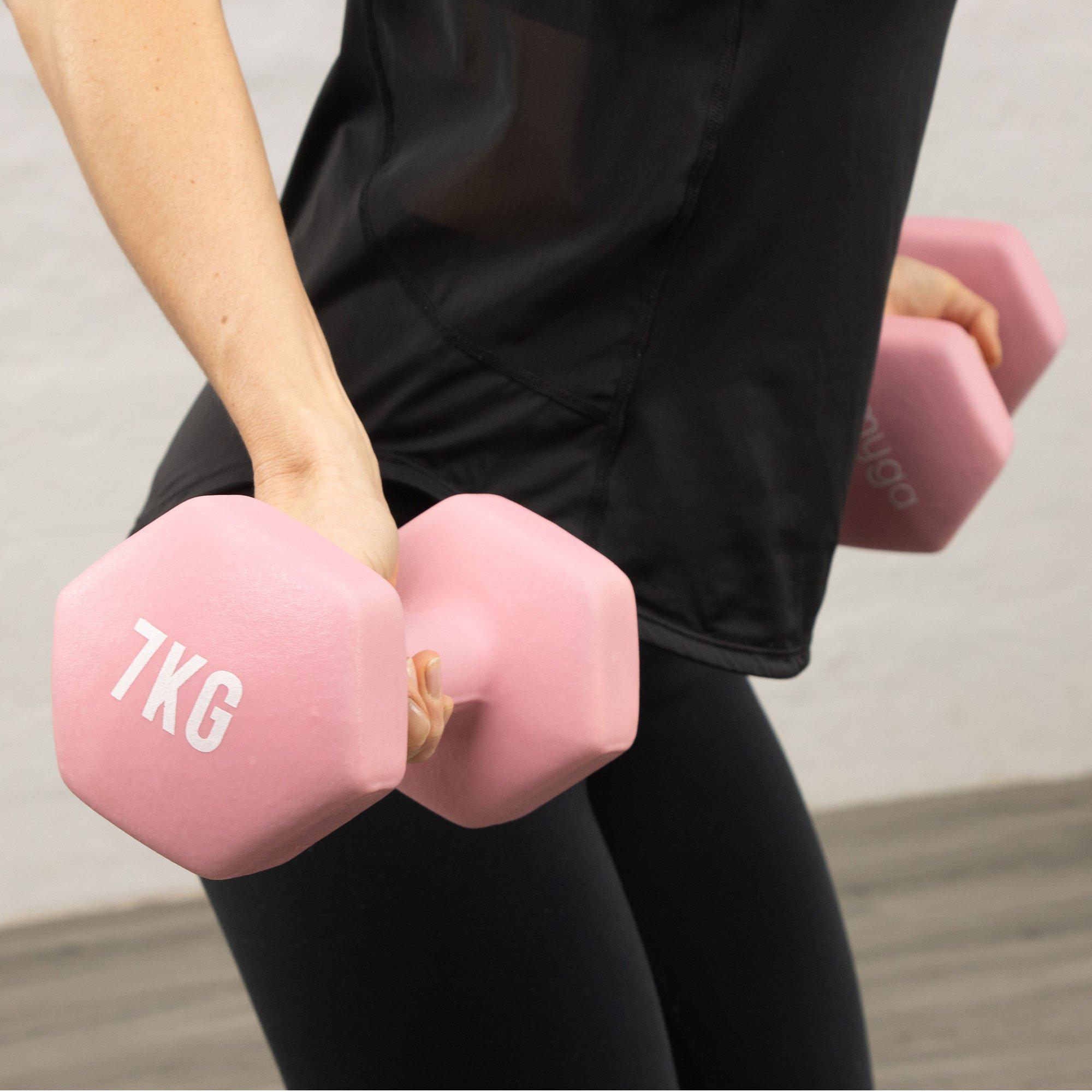 Pink - Myga - Myga Hex Dumbbells - 2