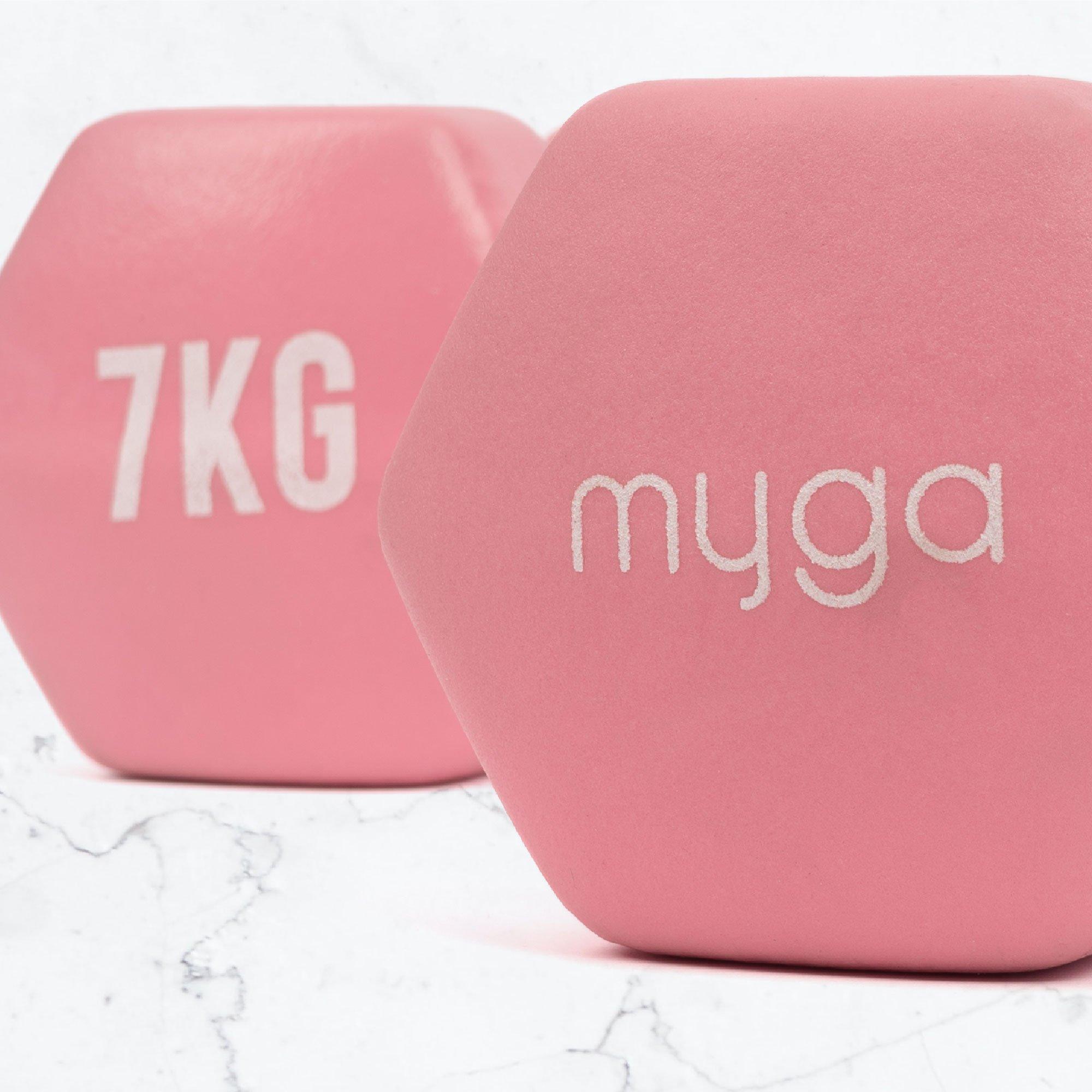 Pink - Myga - Myga Hex Dumbbells - 3