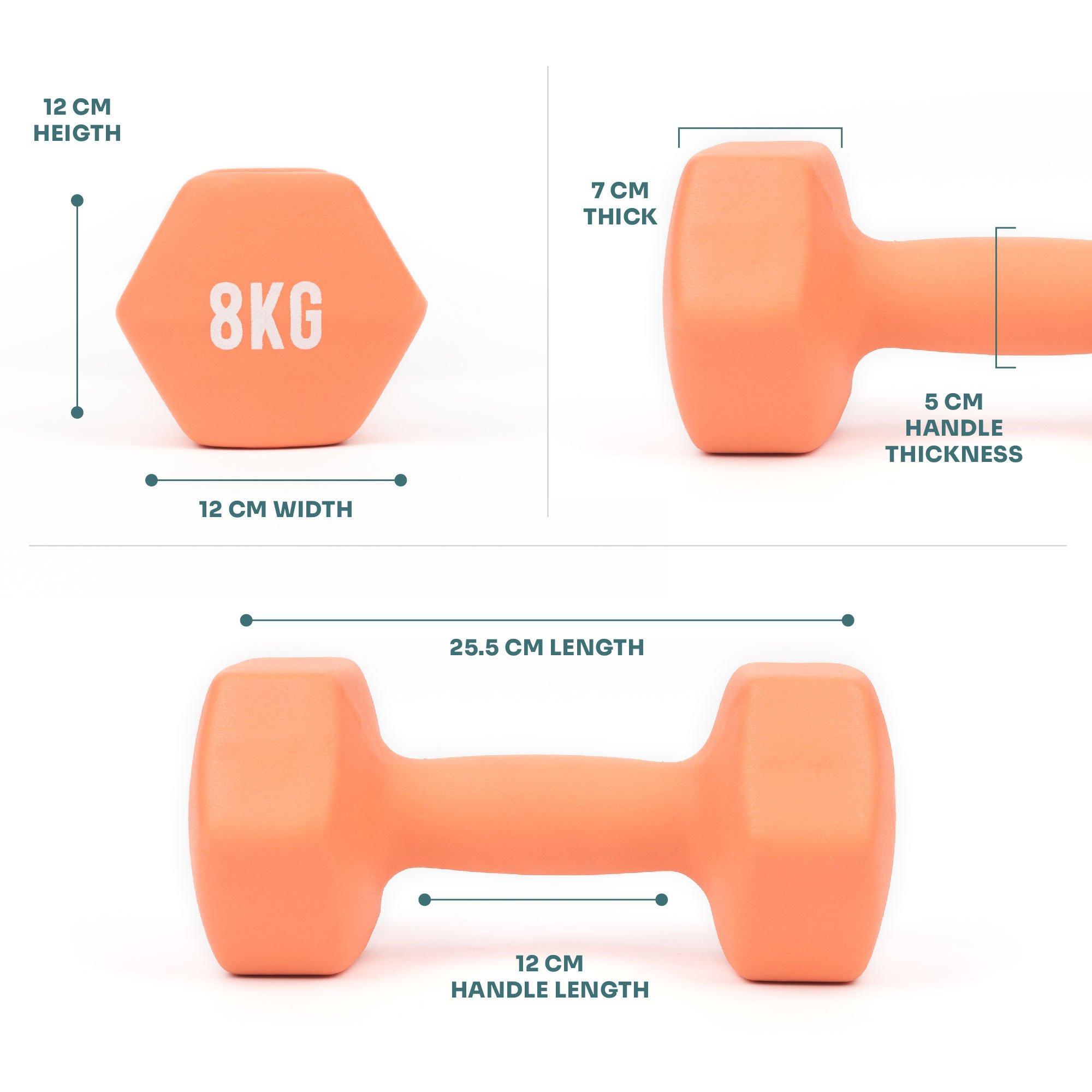 Orange - Myga - Myga Hex Dumbbells - 5