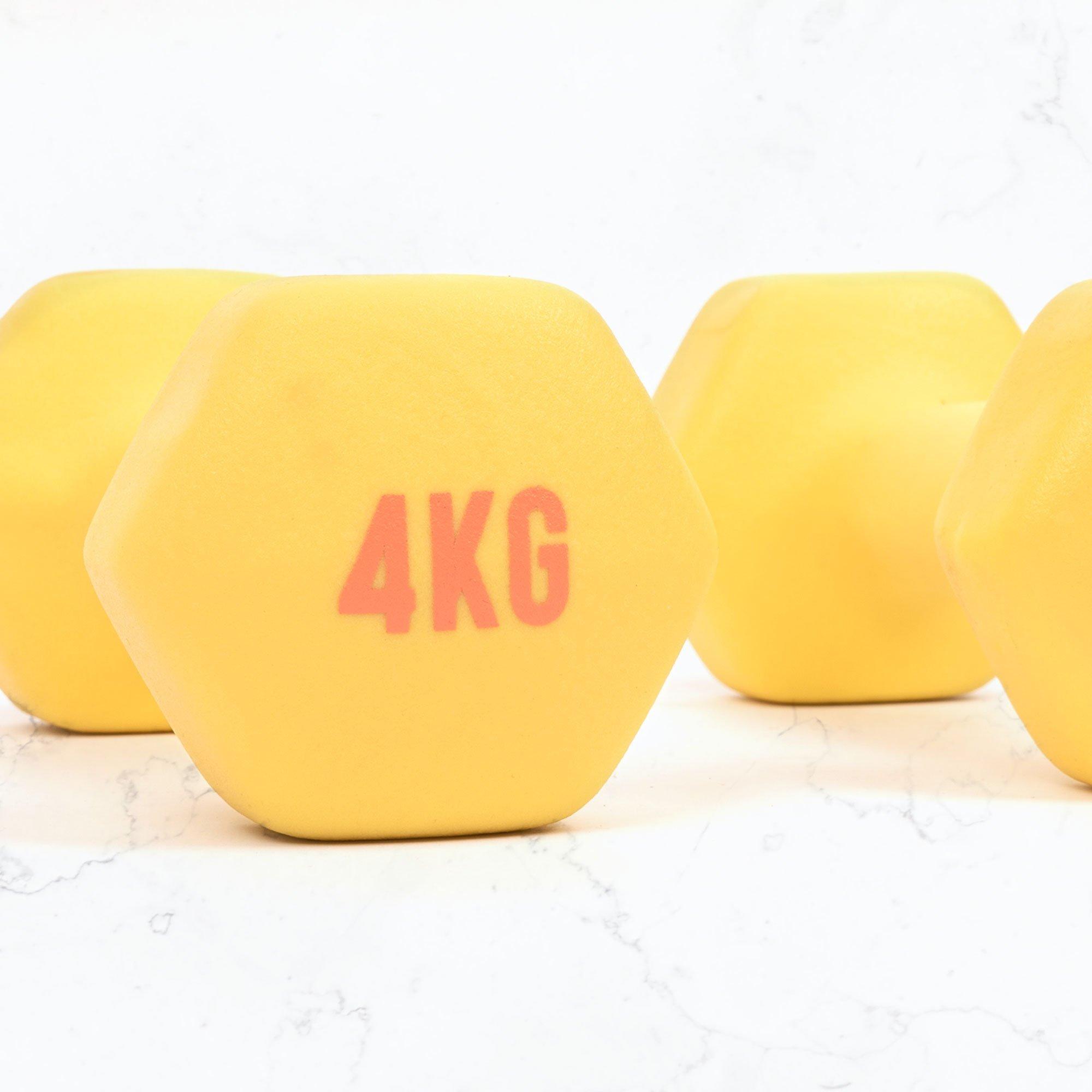 Yellow - Myga - Myga Hex Dumbbells - 3