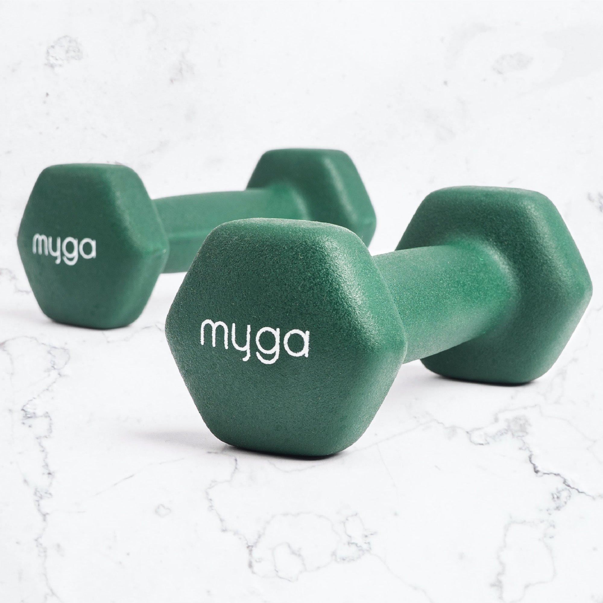 Green - Myga - Myga Hex Dumbbells - 3