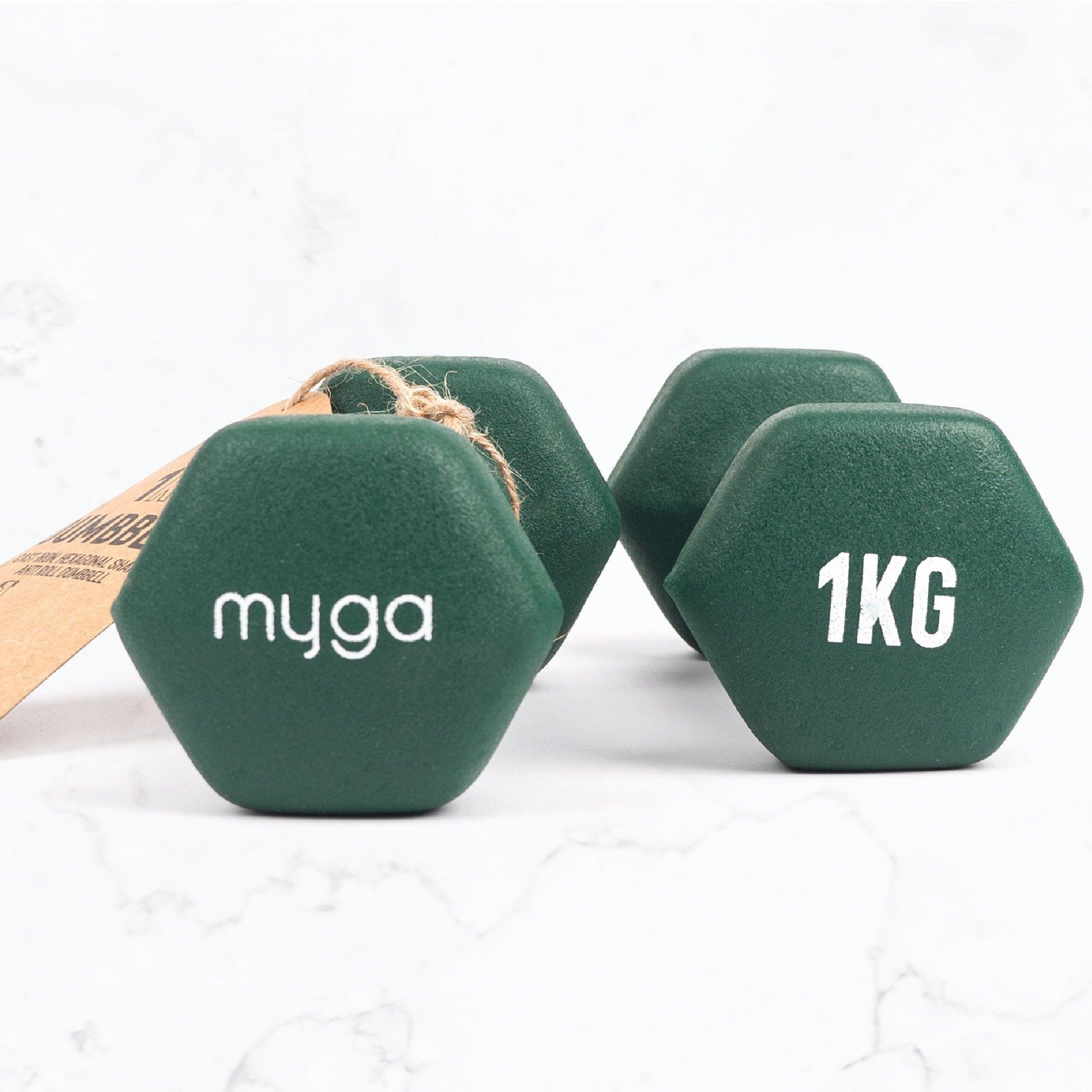 Green - Myga - Myga Hex Dumbbells - 4