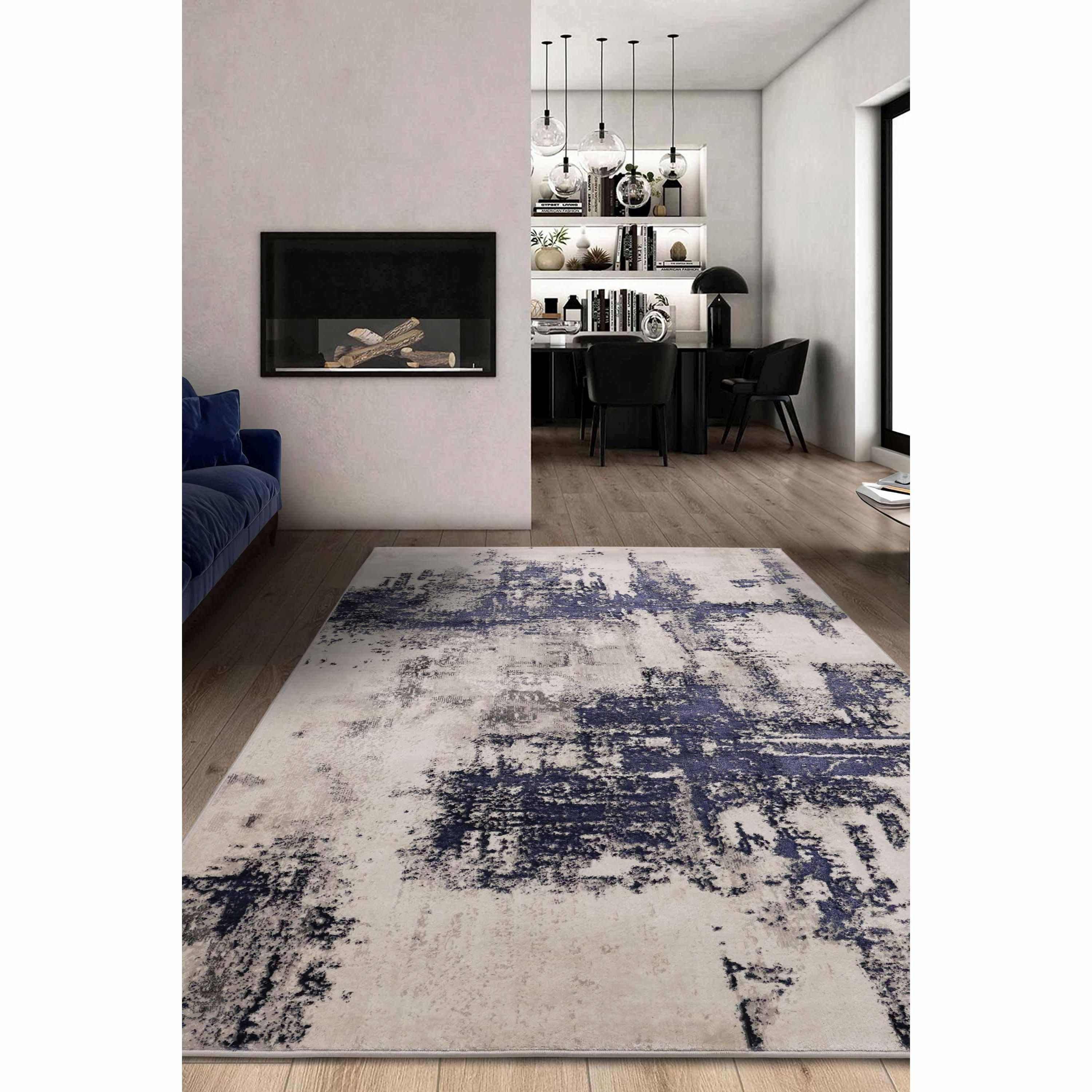 Homemaker  Dusk Marble Rug Navy - 140x200cm