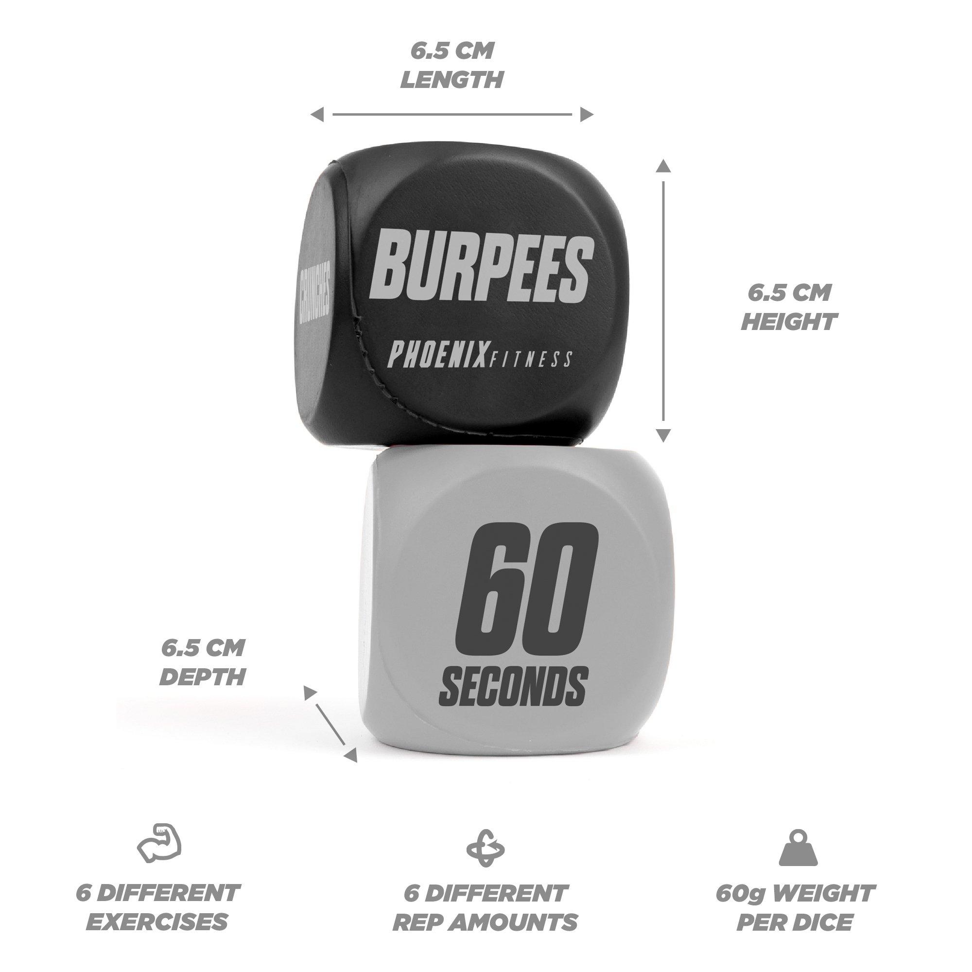 Black - Phoenix Fitness - Exercise Dice - 4