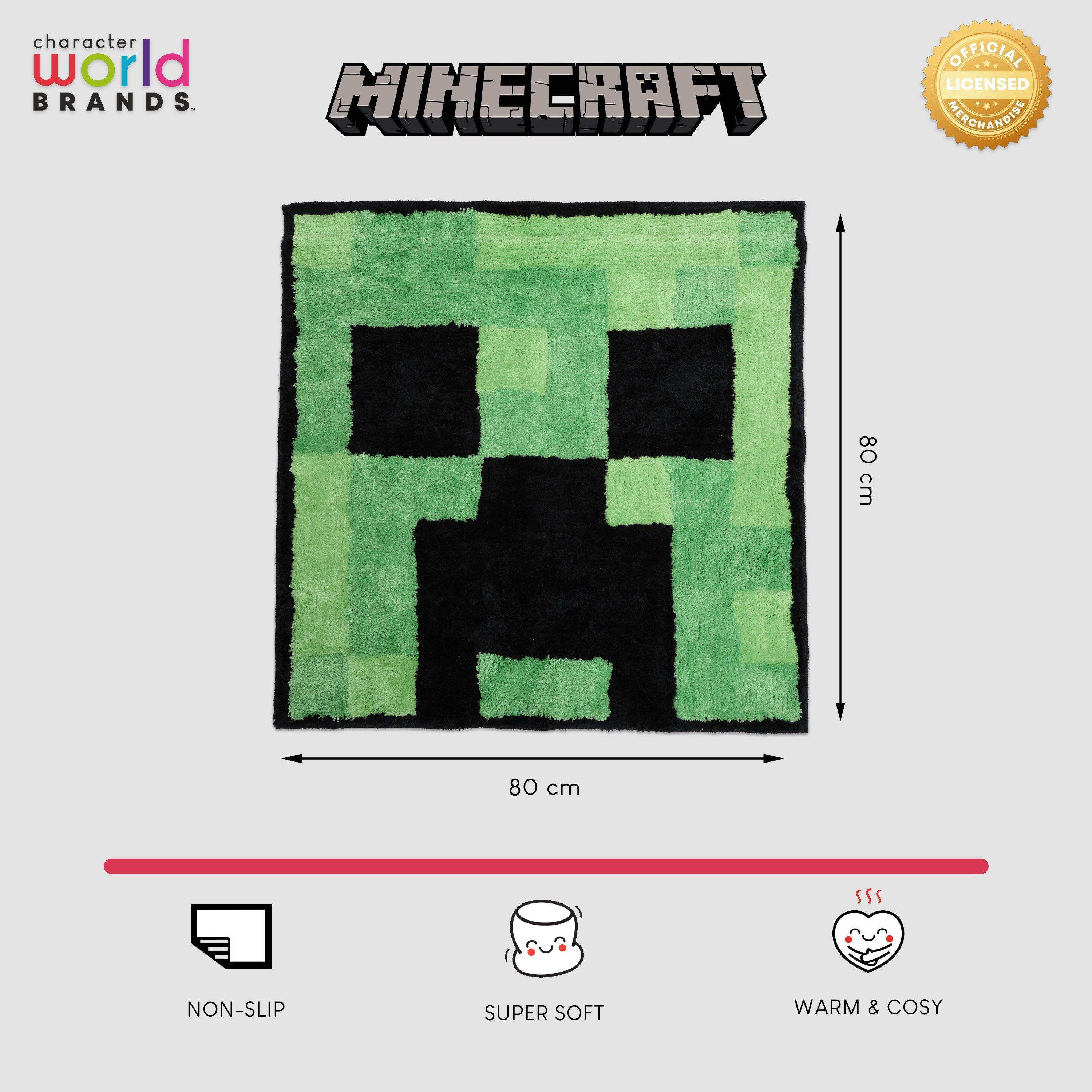 Green - Minecraft - Minecraft Creeper Square Tufted Rug - 3