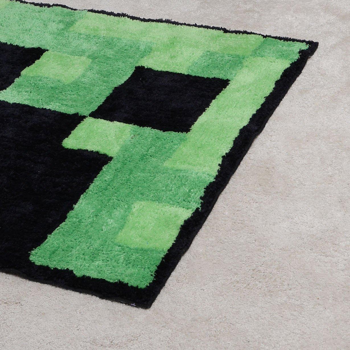 Green - Minecraft - Minecraft Creeper Square Tufted Rug - 4