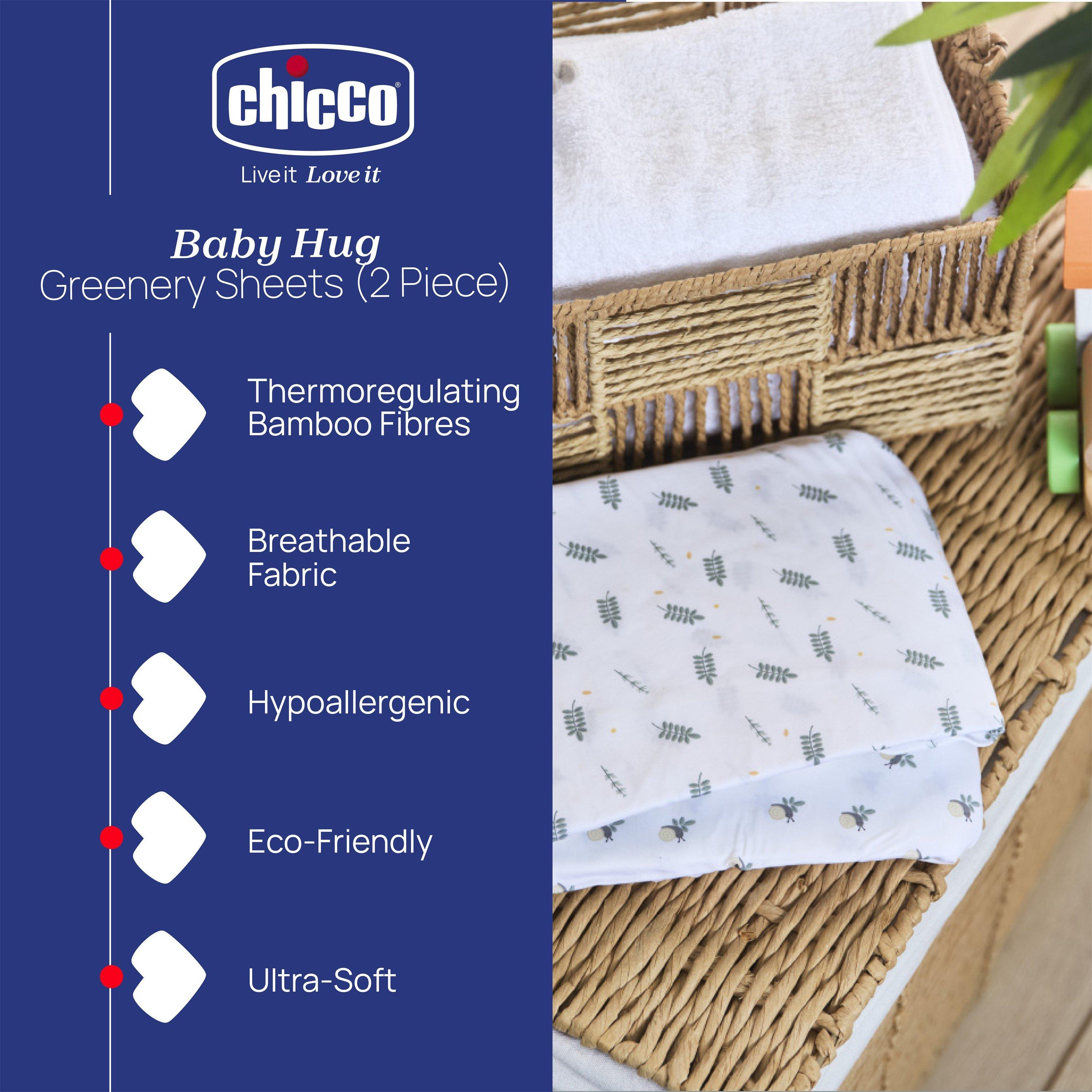 Greenery - Chicco - Baby Hug Crib Bamboo Sheets (2 Pack) - 2