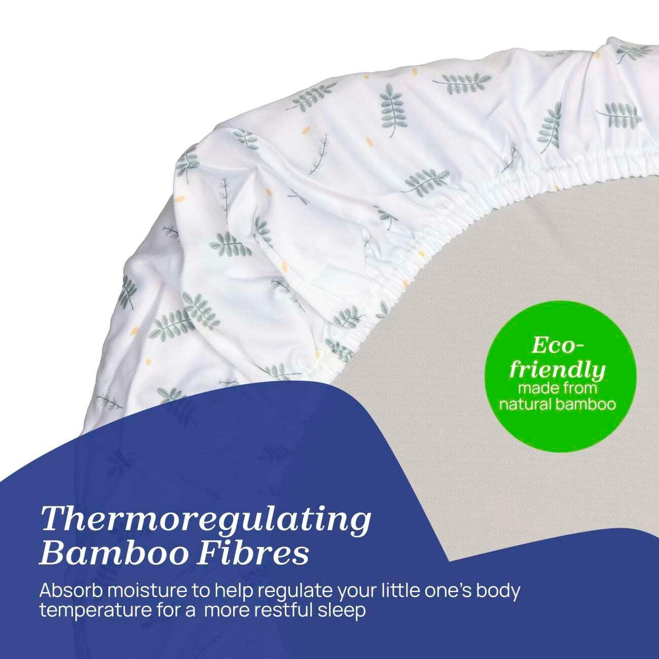 Greenery - Chicco - Baby Hug Crib Bamboo Sheets (2 Pack) - 4