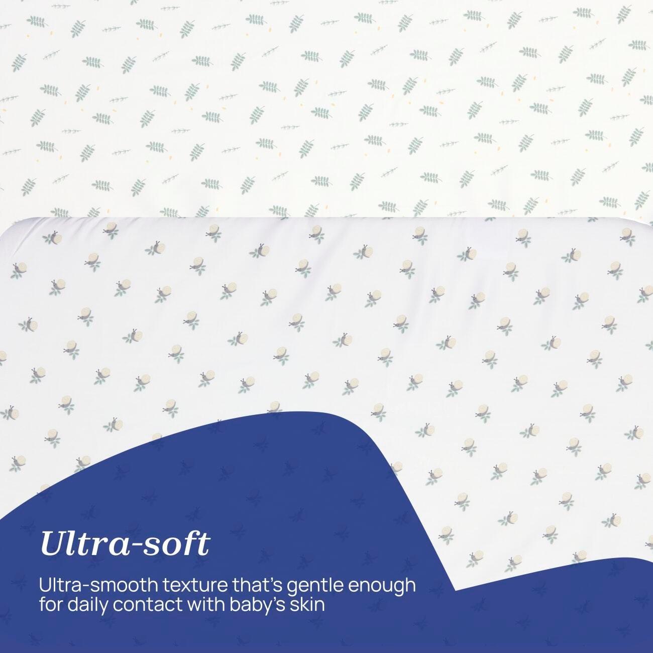 Greenery - Chicco - Baby Hug Crib Bamboo Sheets (2 Pack) - 6