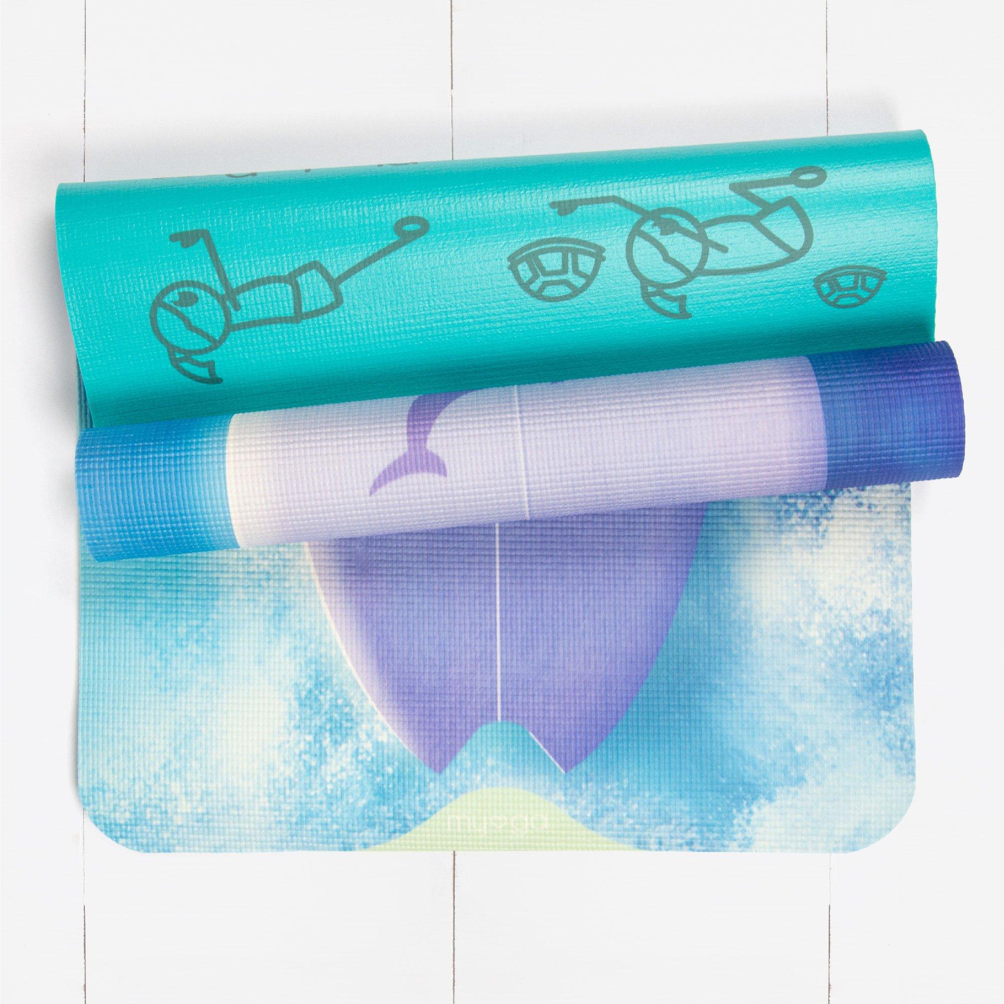 Blue - Myga - Kids Printed Yoga Mat - 4