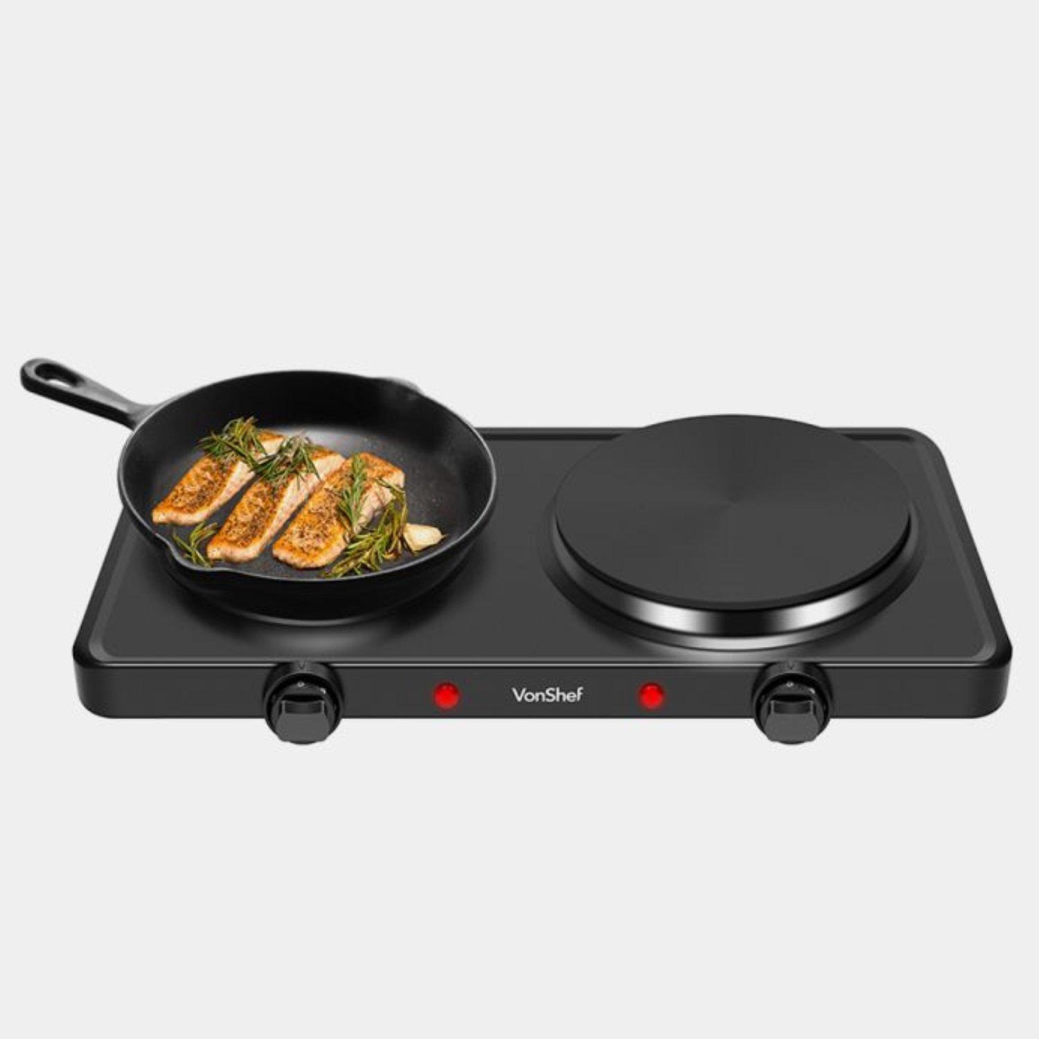 Black - VonShef - VonShef - Double Hot Plate - 1