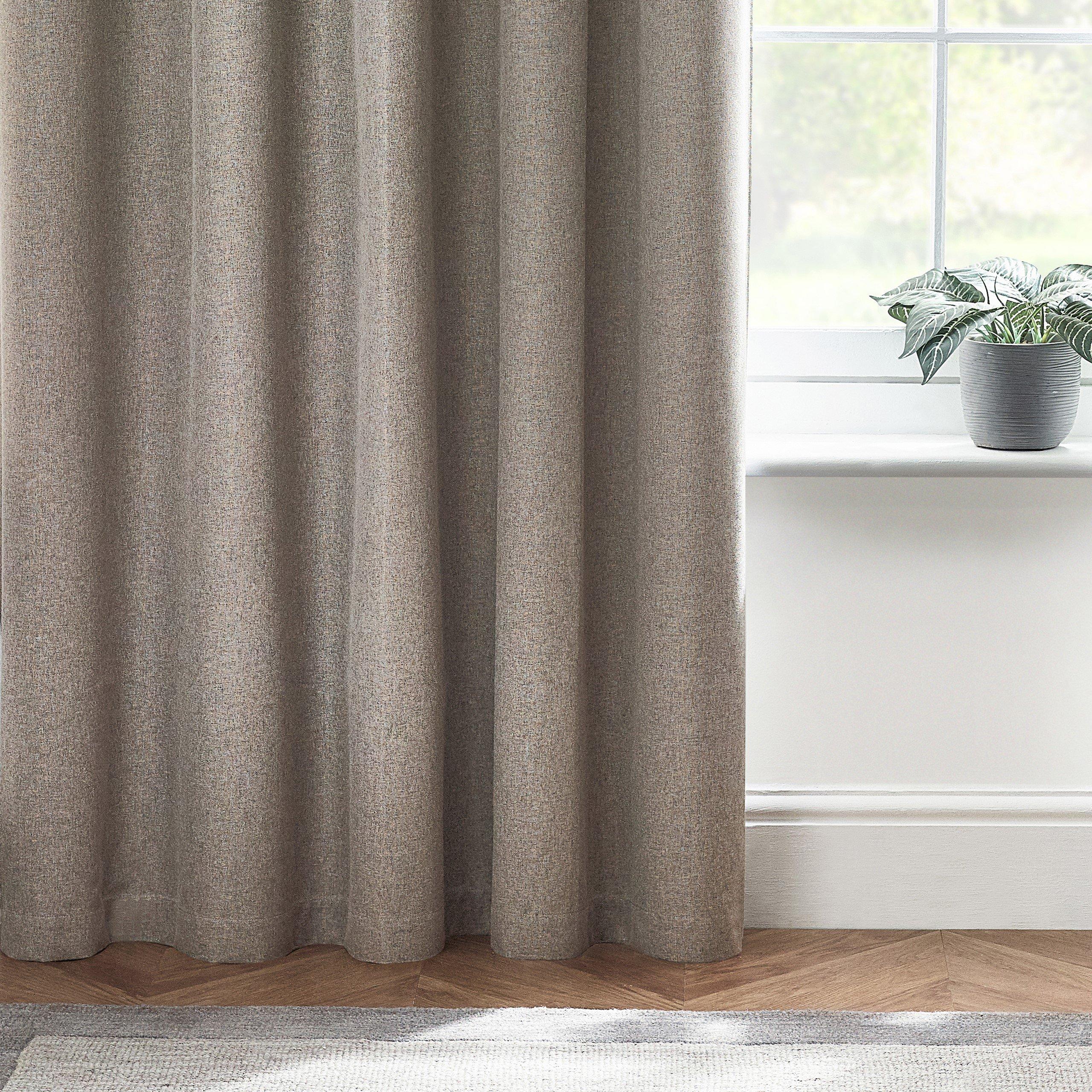 Grey - furn. - Dawn Blackout Eyelet Curtains - 3