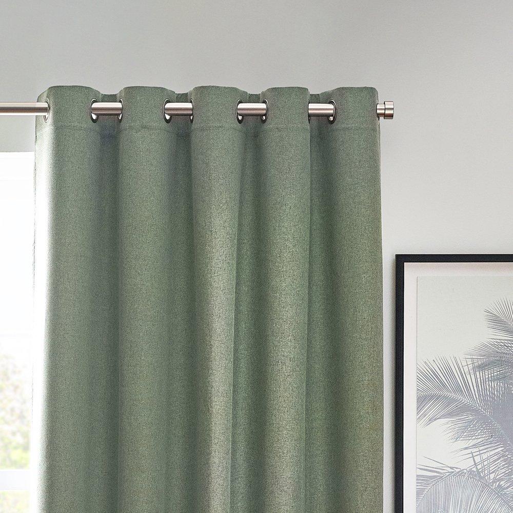 Eucalyptus - Furn - Dawn Textured Blackout Eyelet Curtains - 2