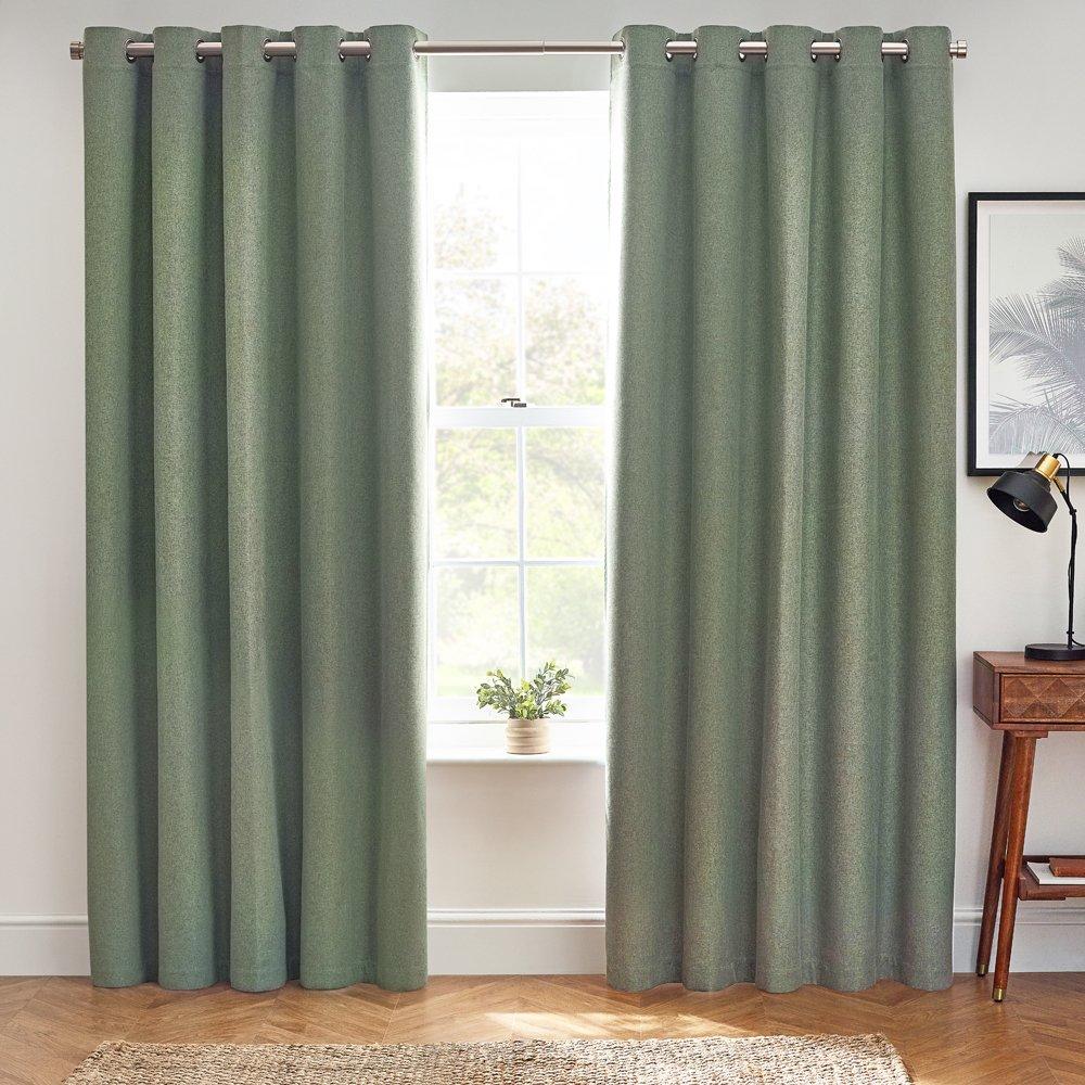 Eucalyptus - Furn - Dawn Textured Blackout Eyelet Curtains - 4