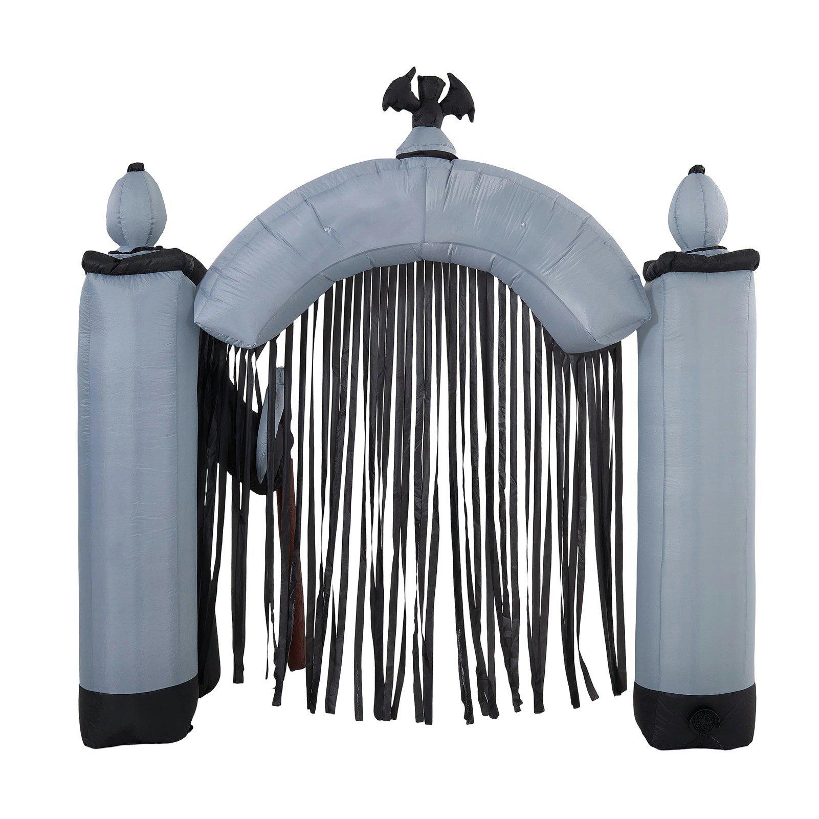 Black - LIFE IDEAS - 2.4M Halloween Inflatable Ghostwood Cemetery Arch - 3