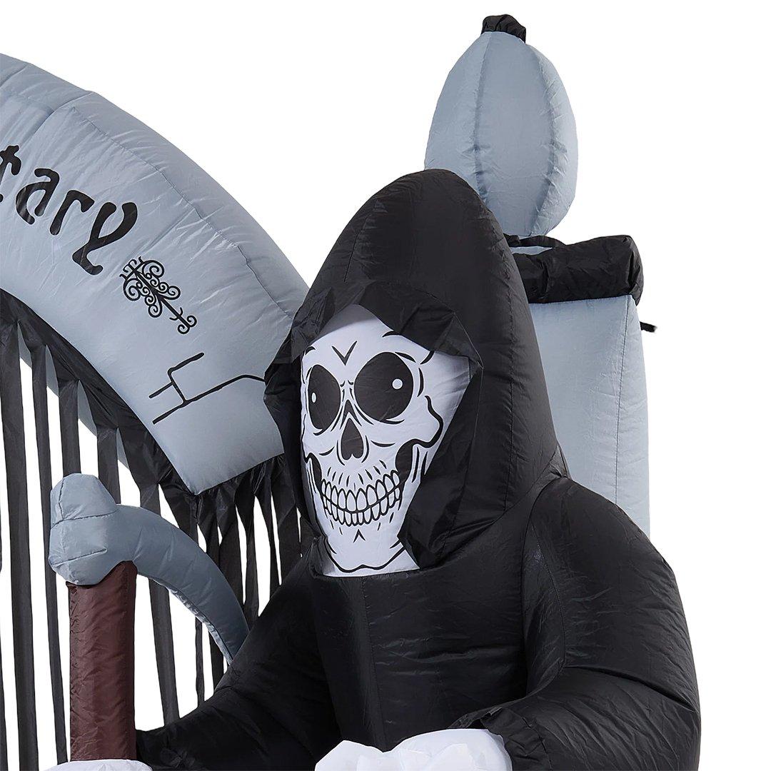 Black - LIFE IDEAS - 2.4M Halloween Inflatable Ghostwood Cemetery Arch - 4