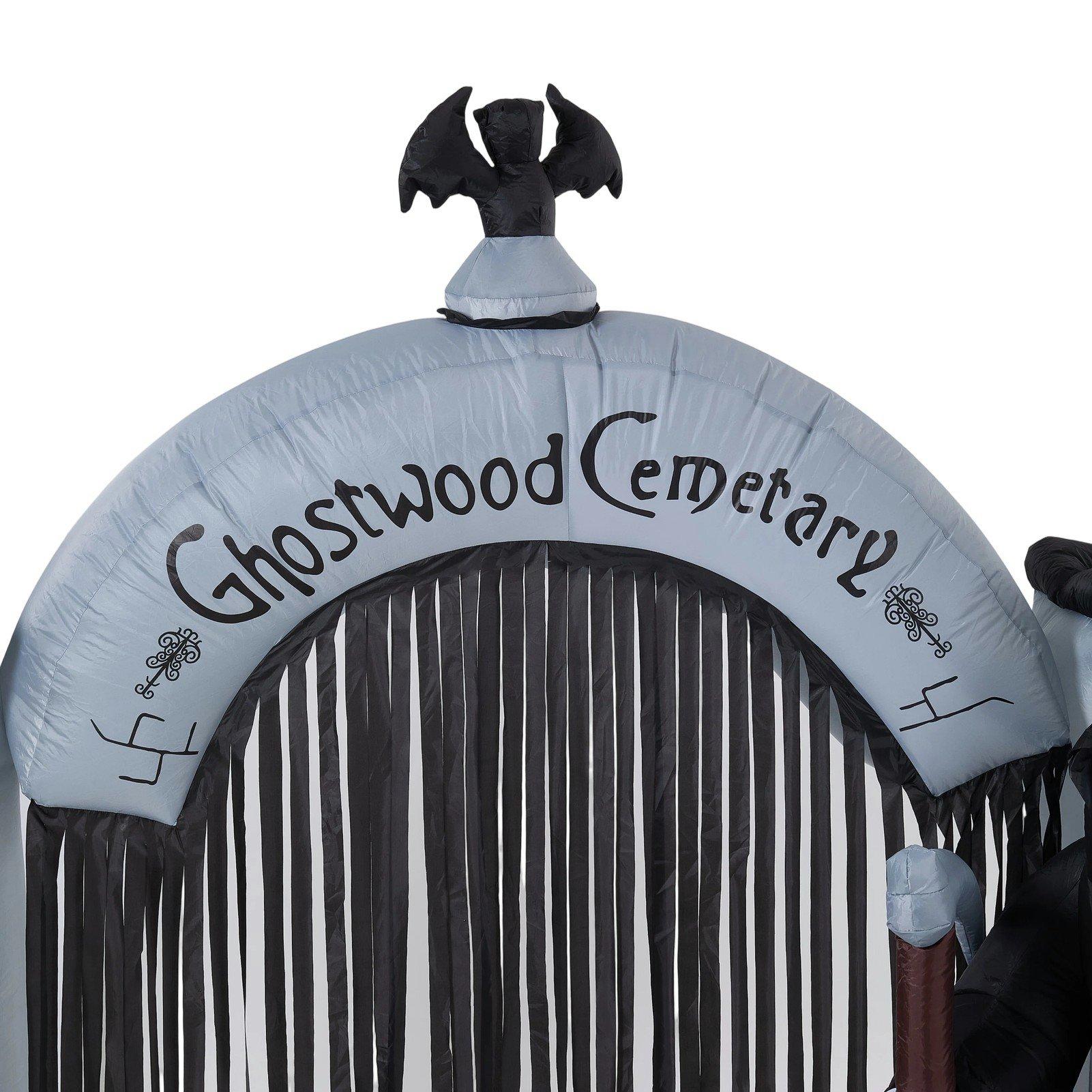 Black - LIFE IDEAS - 2.4M Halloween Inflatable Ghostwood Cemetery Arch - 5