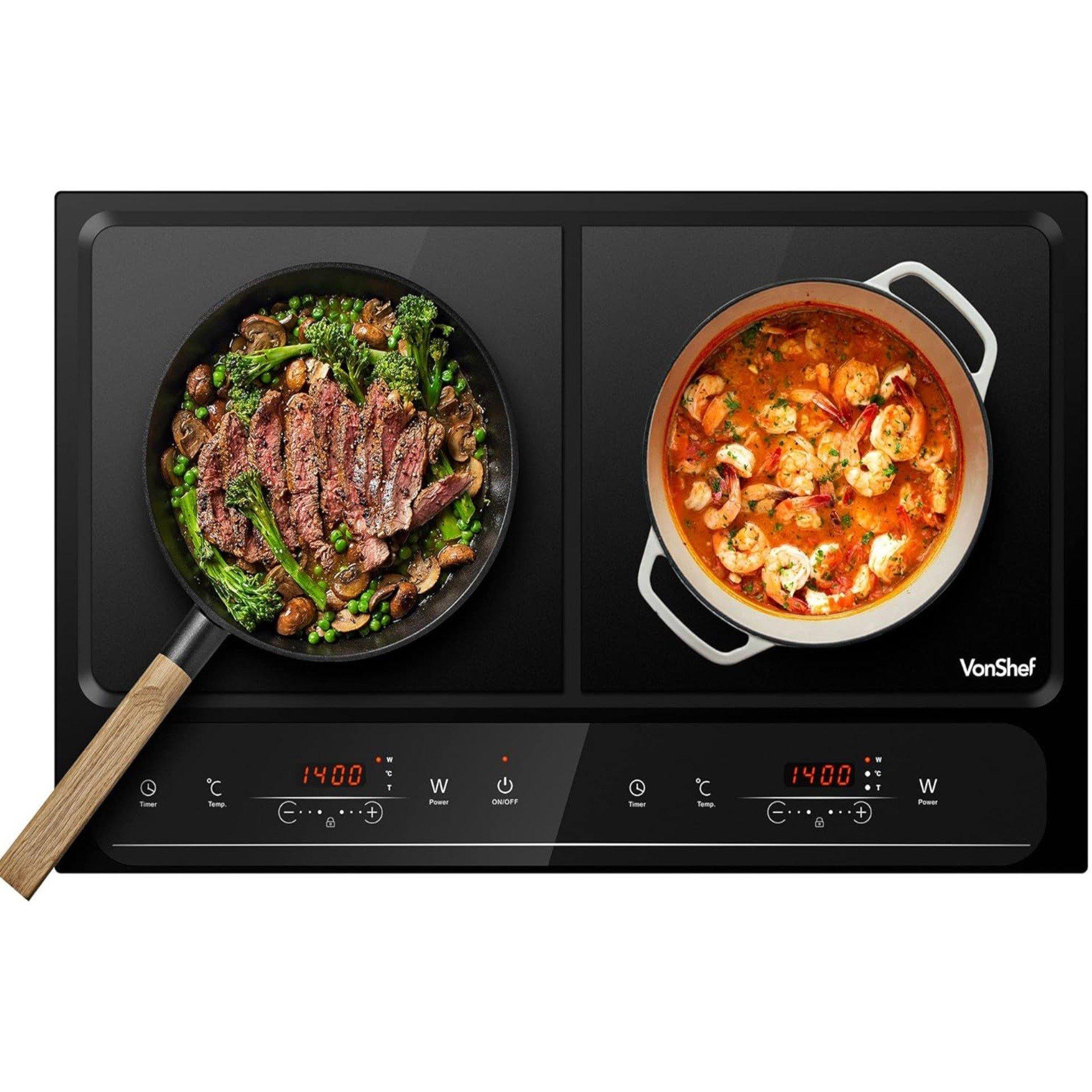 Vonshef  - Dual Induction Hob 2800W - Black
