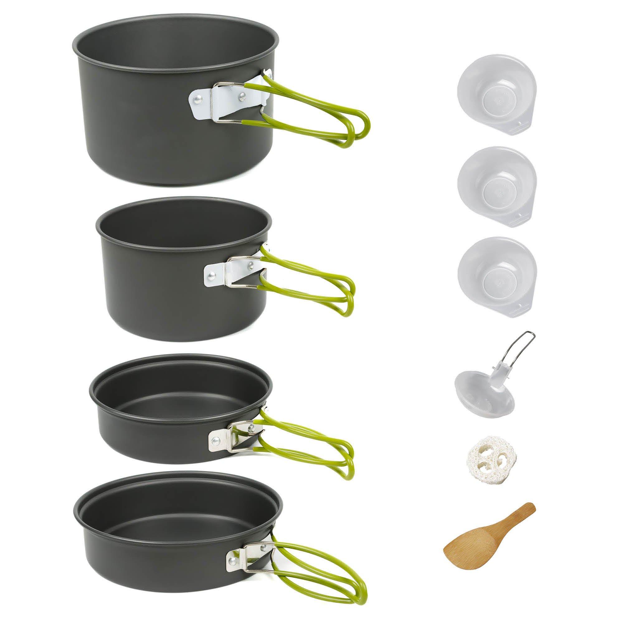 Streetwize  10 Piece Camping Cookware Set - Grey - Various
