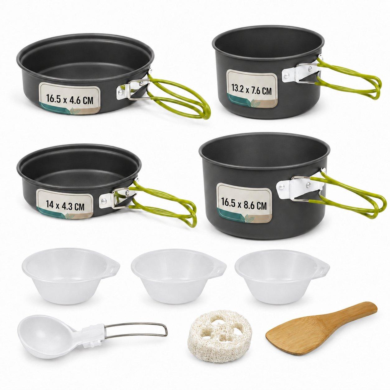 Grey - Streetwize - 10 Piece Camping Cookware Set - 1