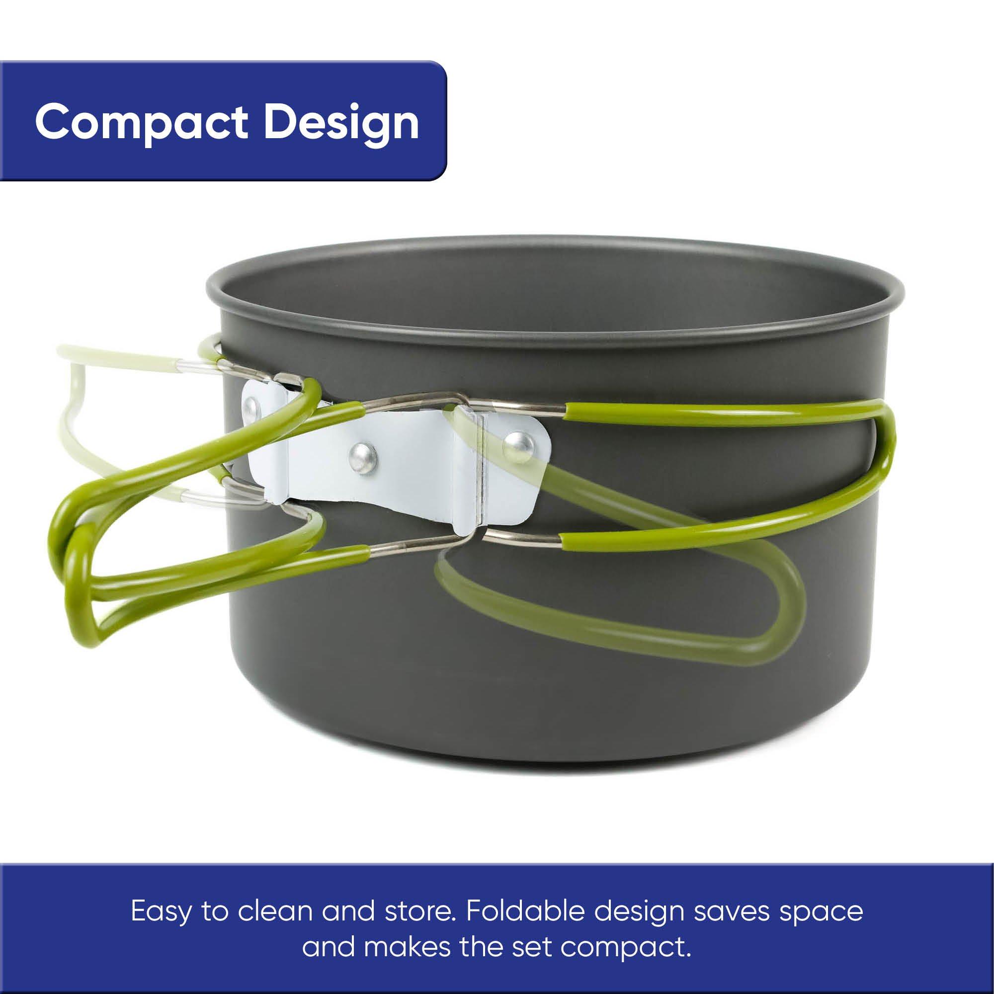 Grey - Streetwize - 10 Piece Camping Cookware Set - 6