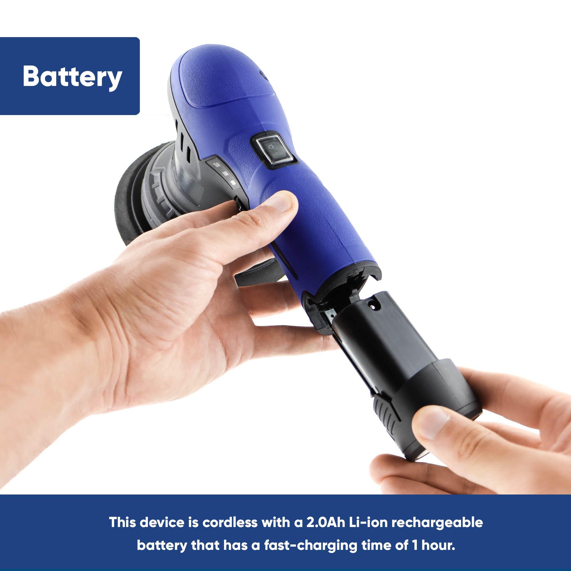 Blue/Black - Streetwize - Cordless Buffer Polisher & Sander - 3