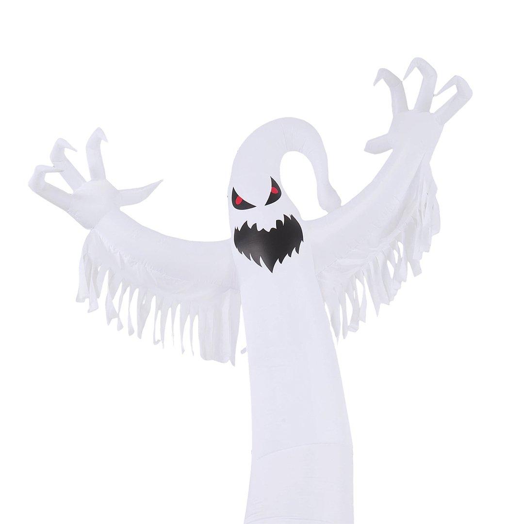 White - LIFE IDEAS - 3M Halloween Inflatable Scary White Ghost - 4