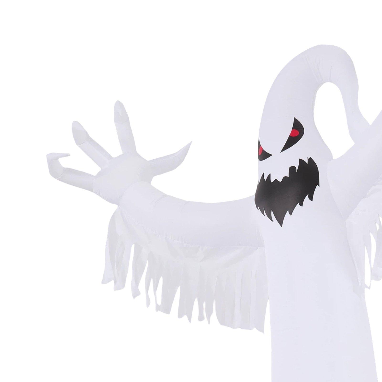 White - LIFE IDEAS - 3M Halloween Inflatable Scary White Ghost - 5