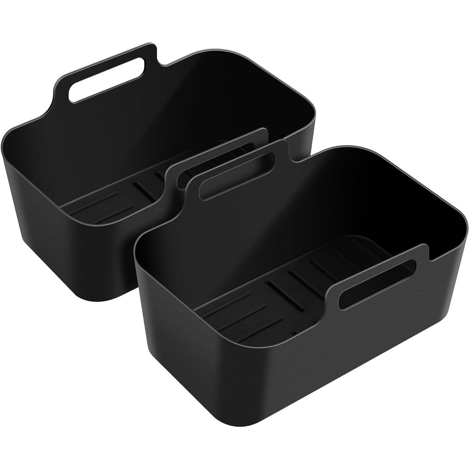 Black - VonShef - VonShef - 9L Dual Air Fryer with Liners - 9